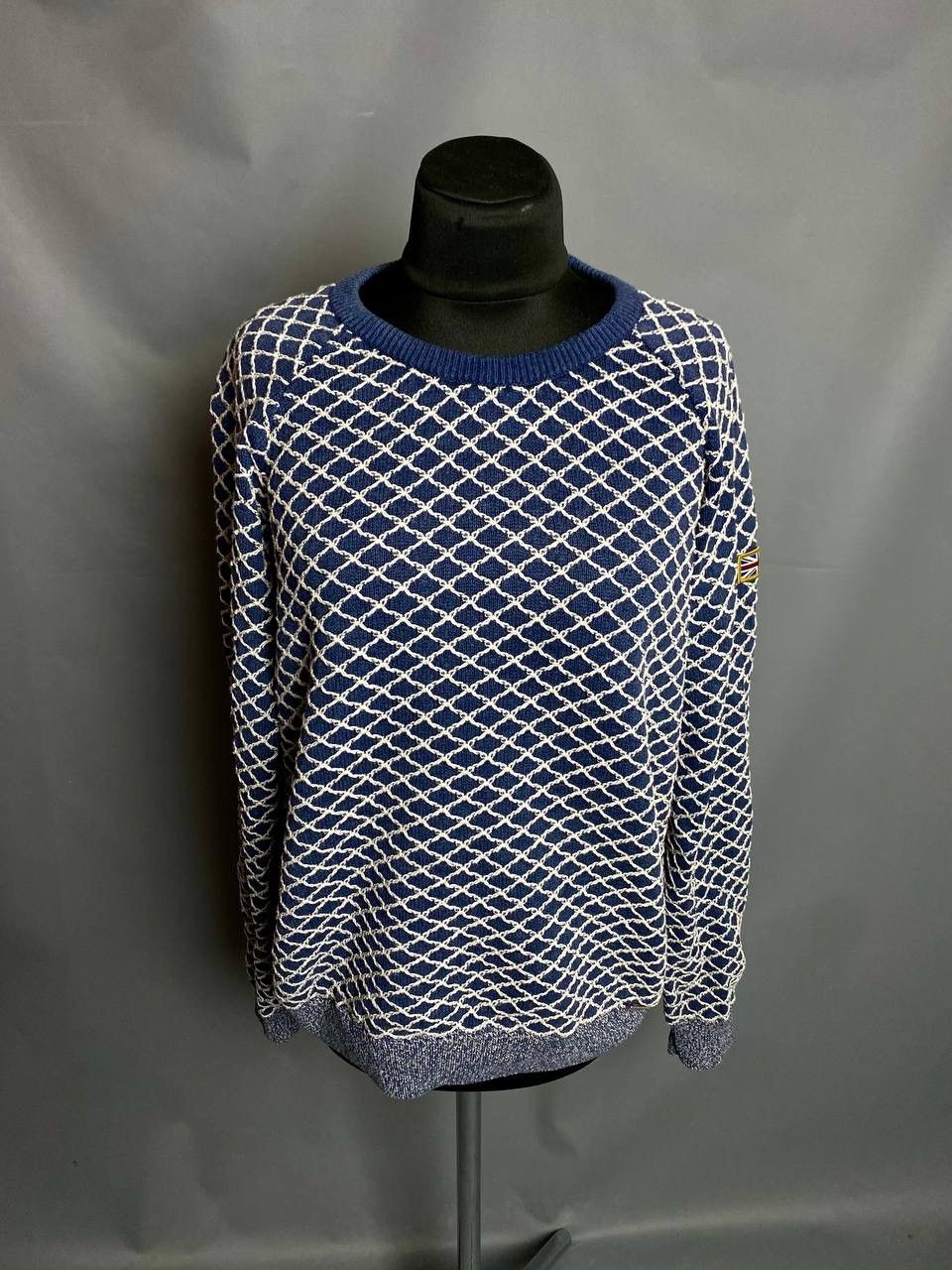 Barbour Barbour Sweater Openwork Lattice Knit Union Jack Patch Sz M Size M / US 6-8 / IT 42-44 - 3 Thumbnail