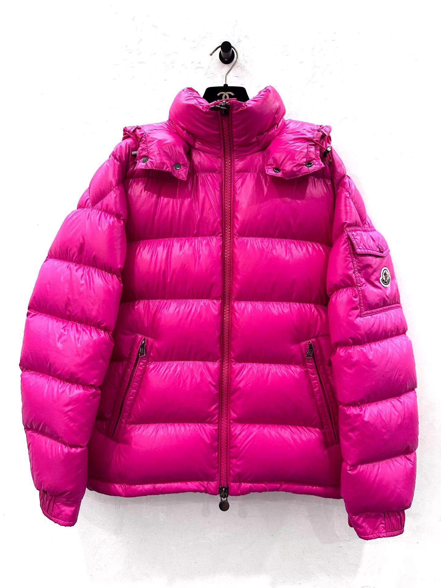 Moncler Moncler Maya Men's Fuchsia Down Jacket Size 1 Side Logo New Size US S / EU 44-46 / 1 - 1 Thumbnail