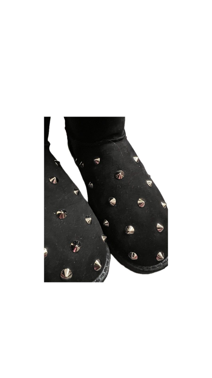 Vintage Black Winter Boots Spikes Studs Silver Vintage Opium Size US 10.5 / IT 40.5 - 4 Thumbnail