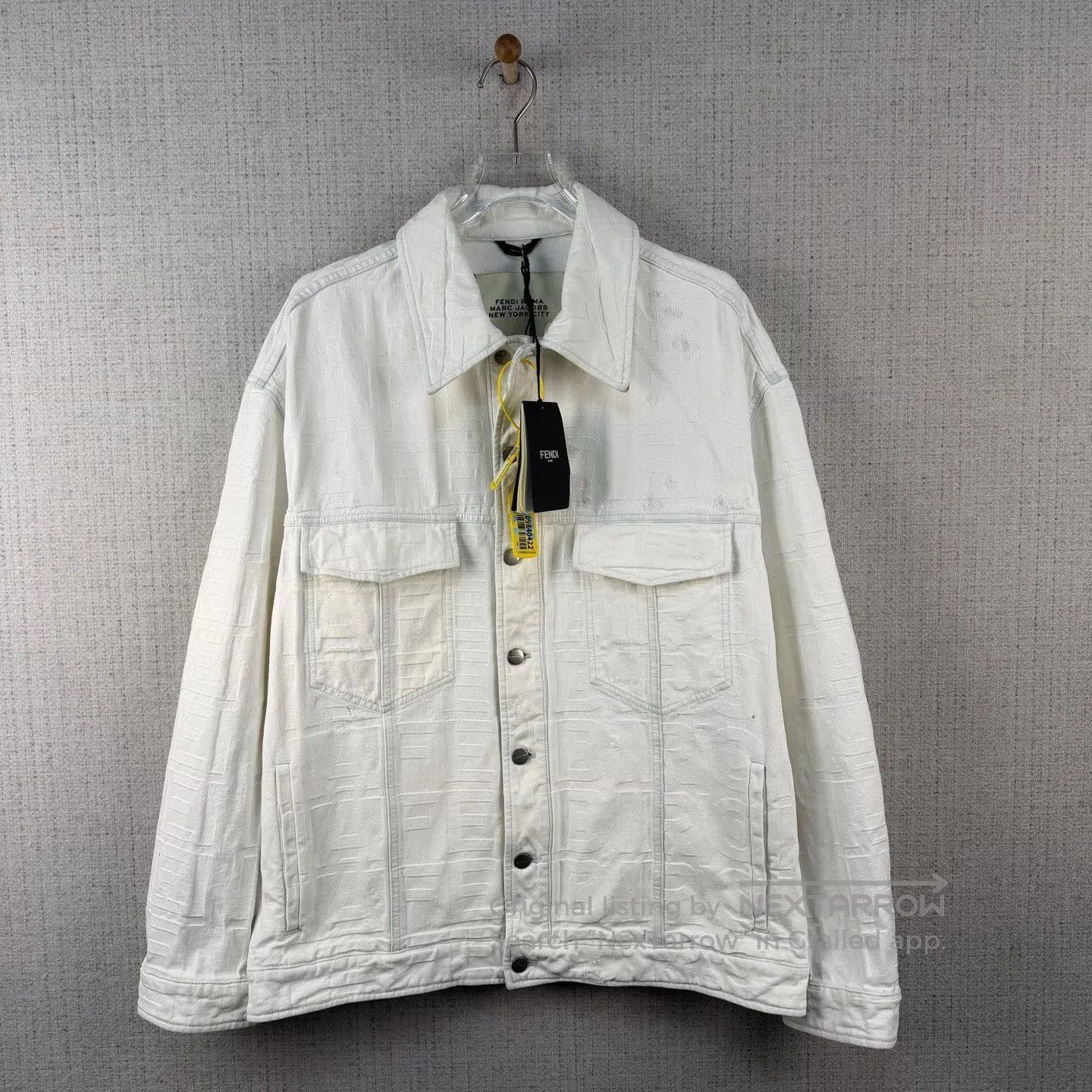 Fendi Fendi Capsule Double F Print Distressed Jacket. Size US L / EU 52-54 / 3 - 1 Thumbnail