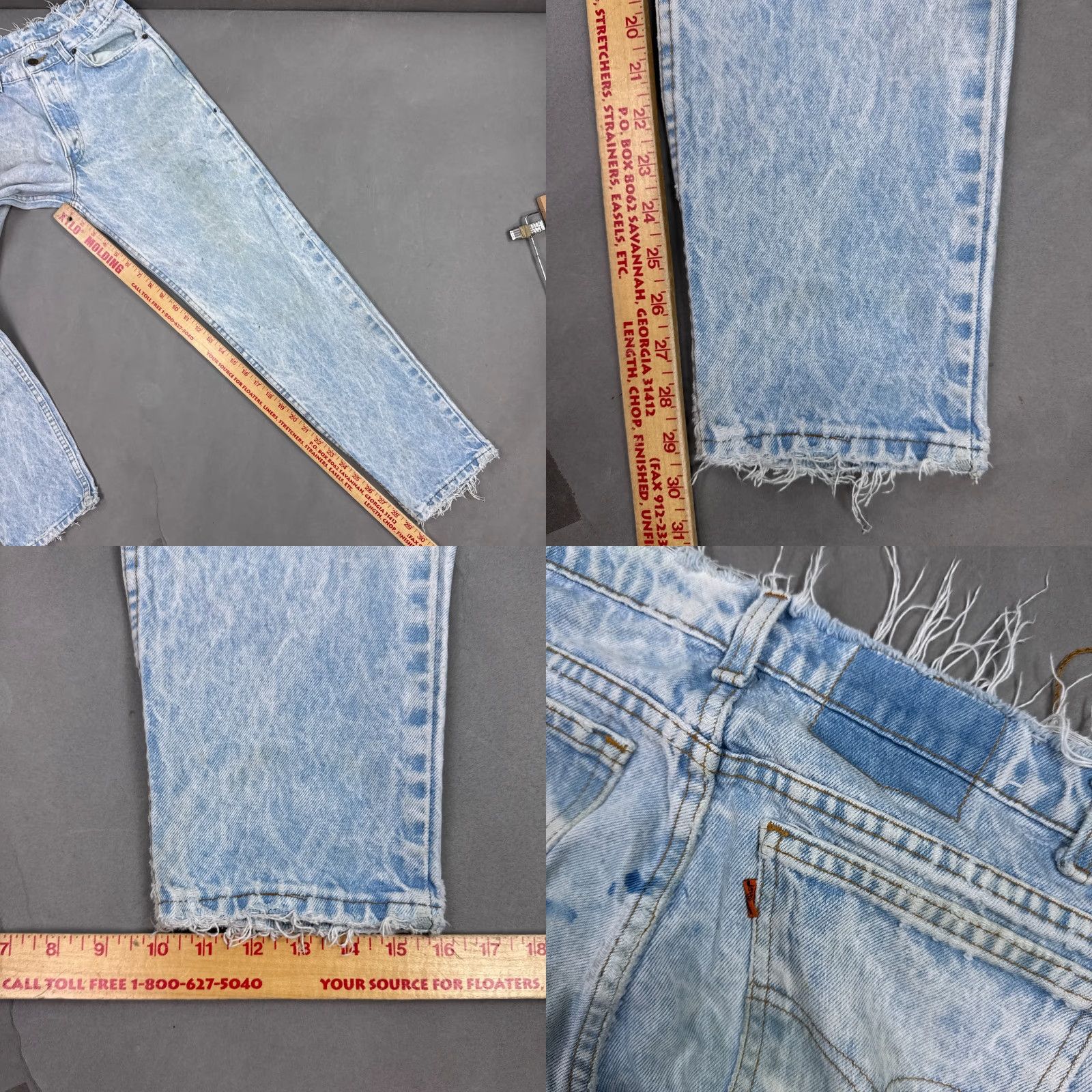 Levi's VINTAGE Levi's Jeans Mens 30x30 Blue 80s Orange Tab Made USA Levi's 550 90s 80s Jeans Mens Blue - Relaxed 5-Pocket Denim Shirt? Size US 31 - 10 Thumbnail