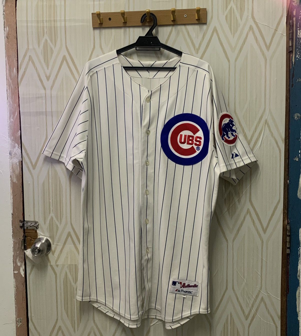 Chicago Cubs MLB Pinstripe Jersey Majestic Authentic