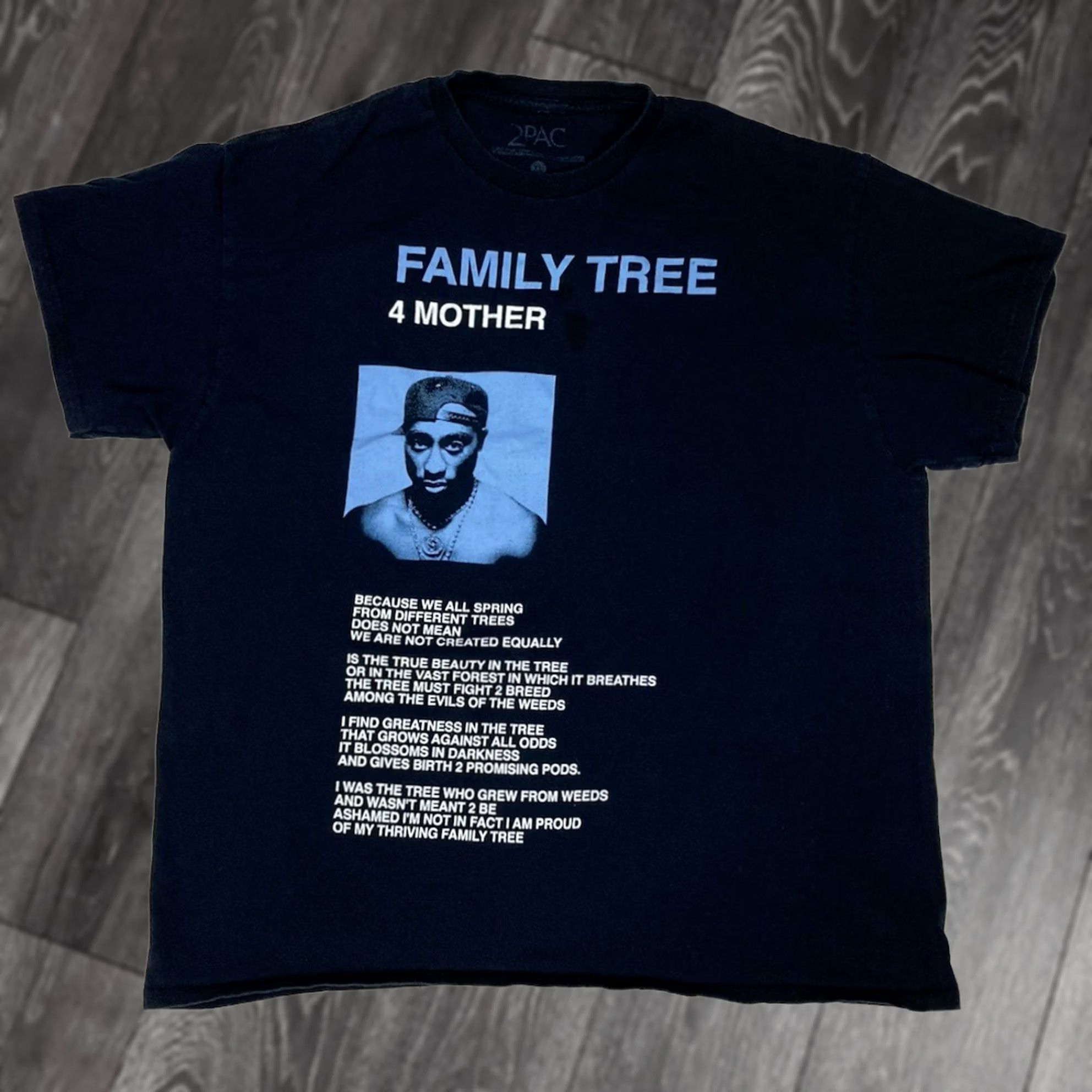 Vintage VINTAGE 2pac Tupac Shakur Family Tree 4 Mother Retro Graphic T-shirt Men XL Black Music Shirt Size US XL / EU 56 / 4 - 1 Thumbnail