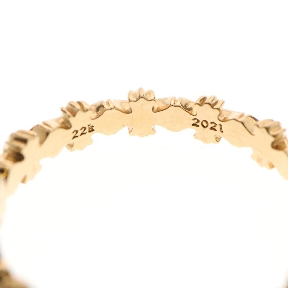 CHROME HEARTS 22K Tiny E CH Plus Band Ring Gold