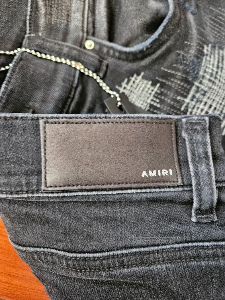 Amiri Amiri Classic Retro Knit Patchwork Jeans Size US 31 - 3 Thumbnail