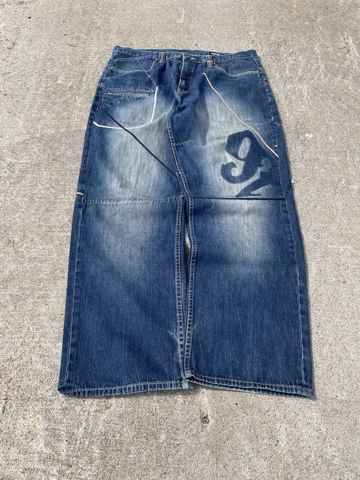Phat Farm Phat Farm Embroidered Baggy Jeans Size US 38 / EU 54 - 1 Thumbnail