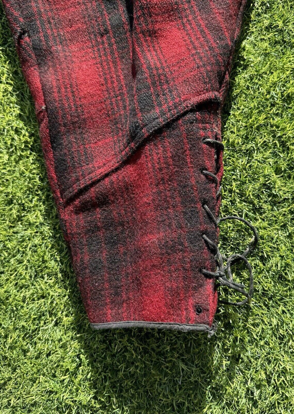 Designer True Vintage Carters 40s Buffalo Plaid Wool Hunting Pants 34 Size US 34 / EU 50 - 4 Thumbnail