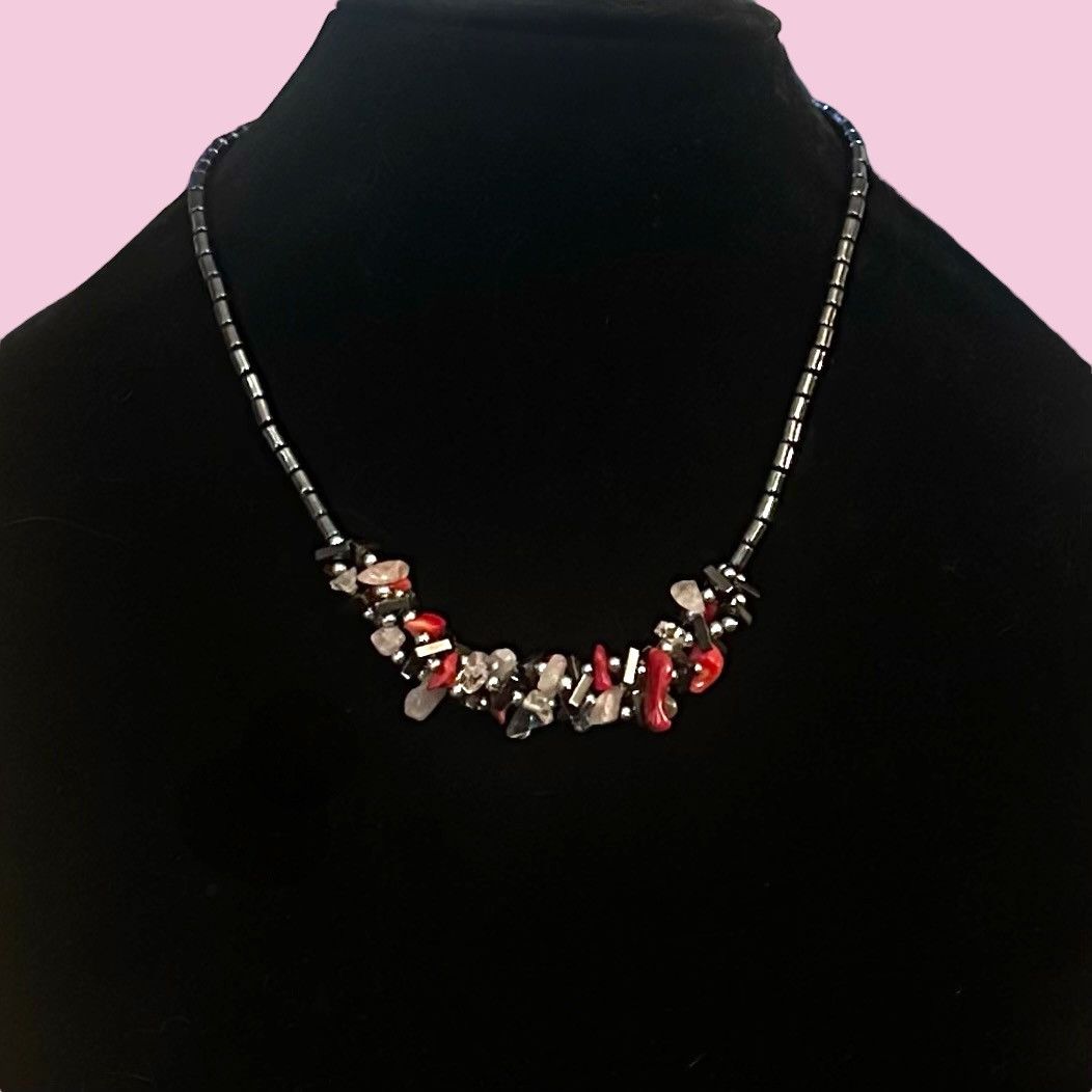 Other Hematite agate chip cluster necklace Size ONE SIZE - 1 Thumbnail