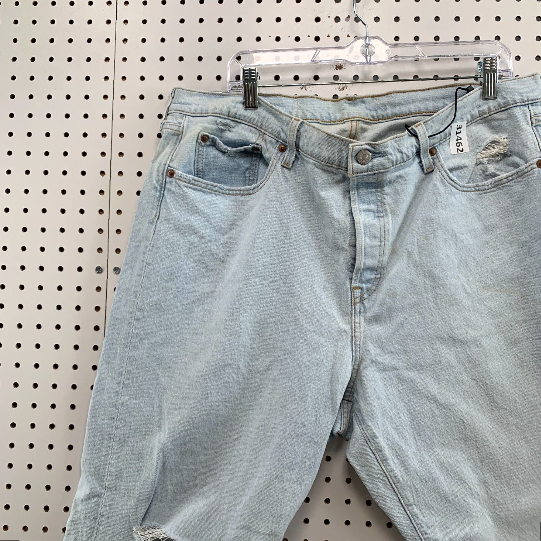 Levi's Levi's 501 Jeans Womens 18W Denim Light Blue 40x25.5 NWT Raw Hem Jeans Womens Size 40" / US 18 - 5 Thumbnail
