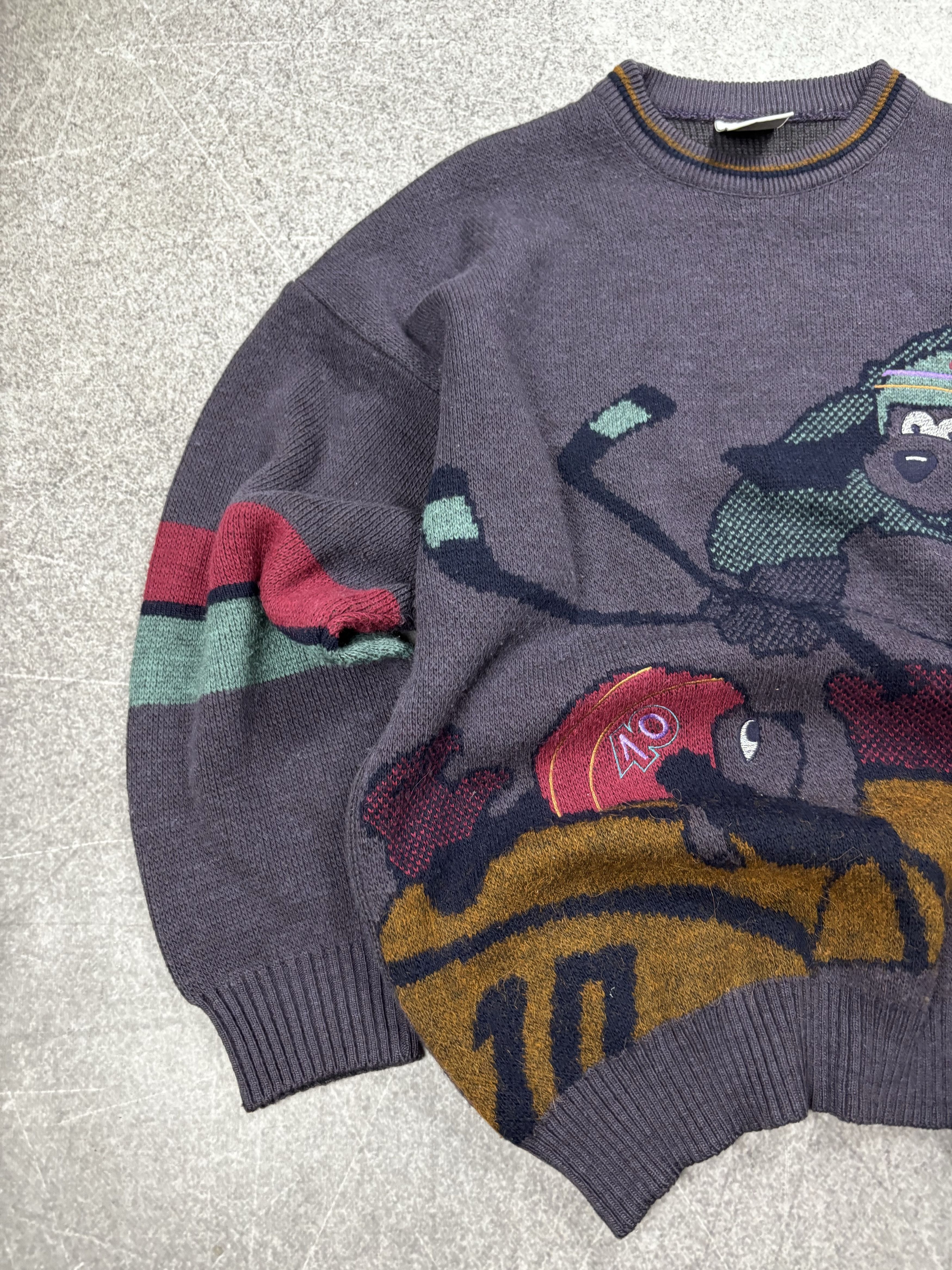 Hysteric Glamour VTG 90S HYSTERIC GLAMOUR STYLE GRAPHIC CARTOON WOOL SWEATER Size US M / EU 48-50 / 2 - 2 Thumbnail