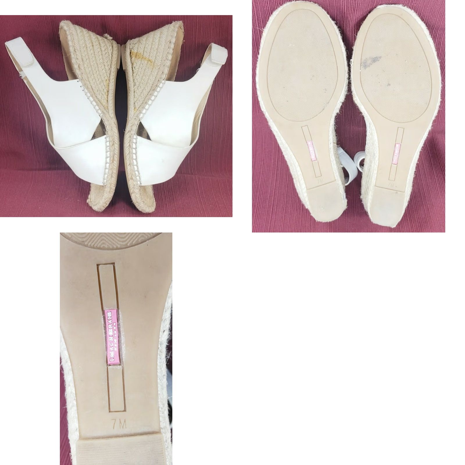 Isaac Mizrahi Isaac Mizrahi Sandal Women's Size 7 White Wedge Espadrille Slingback Crossover Size US 7 / IT 37 - 8 Thumbnail