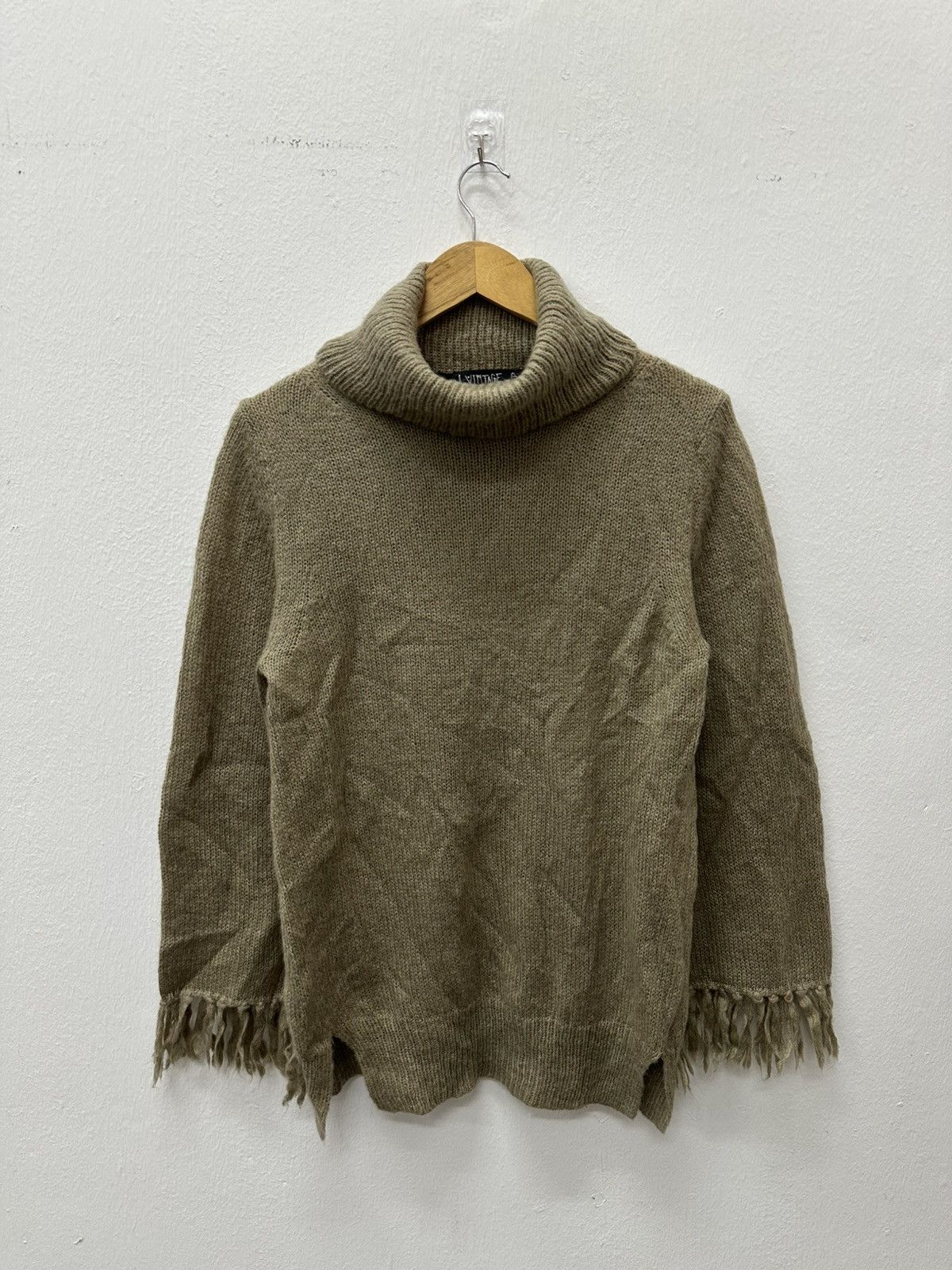 GOA GOA Japan Braided Fringe Wool/Mohair Turtleneck Knitwear Size US M / EU 48-50 / 2 - 2 Thumbnail