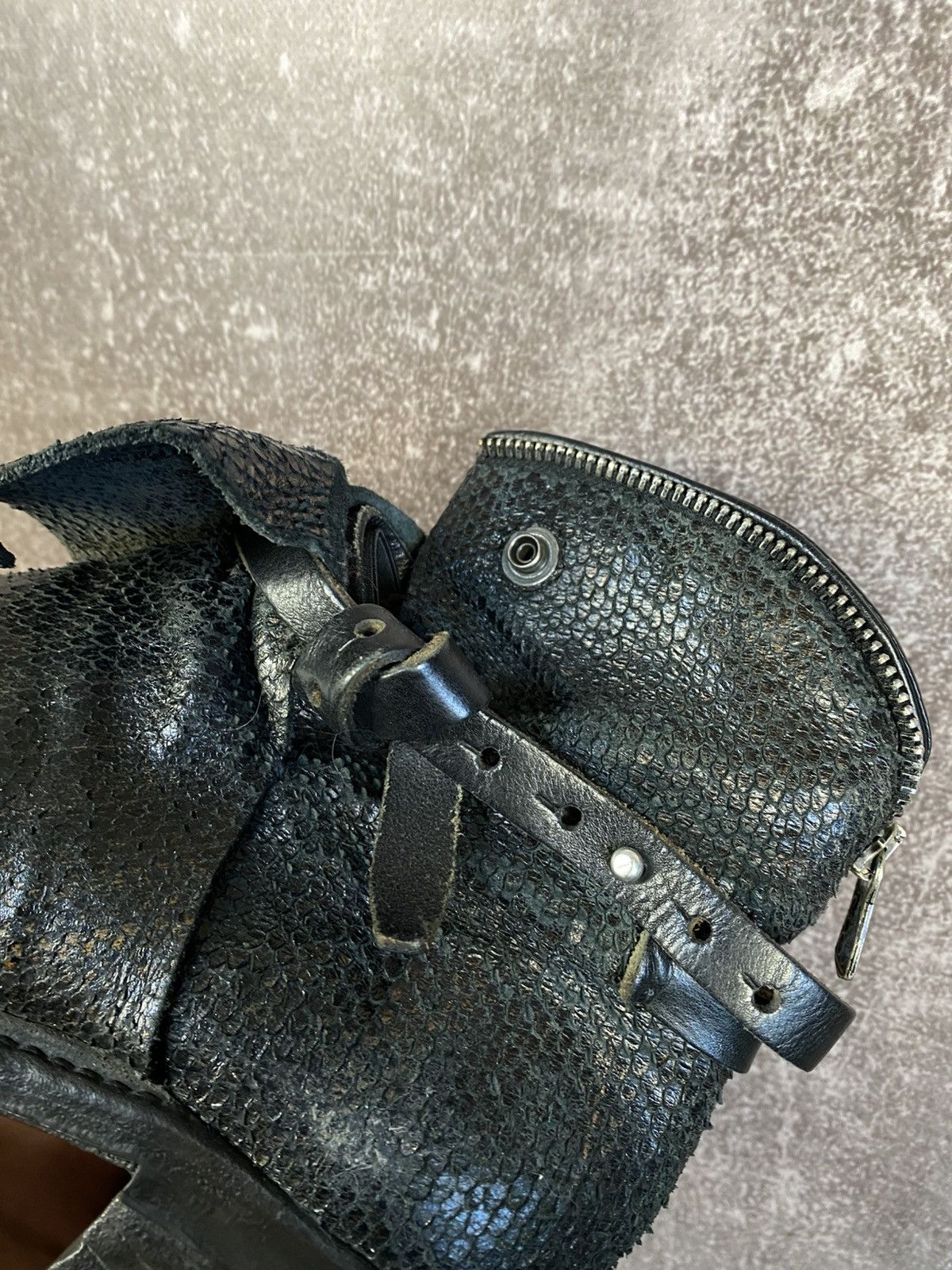 A.S.98 Vintage AS 98 Ankle Rick Owens Style Leather Biker Boots Size US 8 / IT 38 - 19 Thumbnail