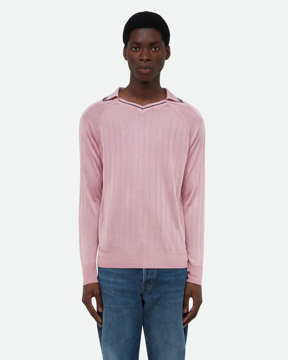 Wales Bonner o1mle0825 Roots Polo Shirt in Pink Size US XS / EU 42 / 0 - 2 Thumbnail