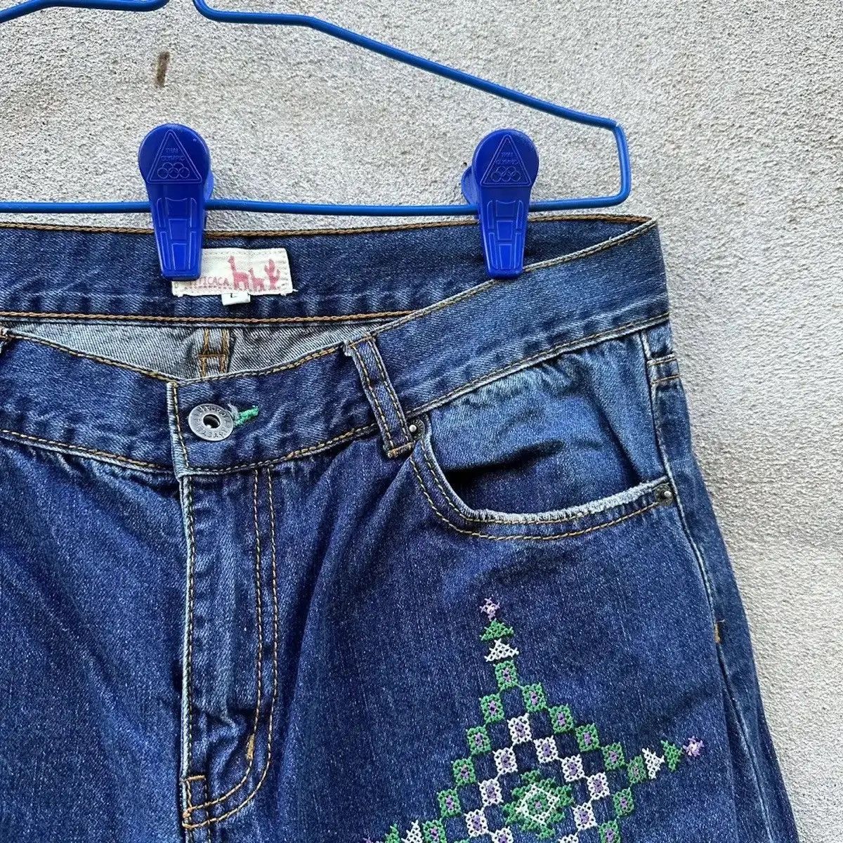 Art Comes First LIMITED DESIGN‼️TITICACA JEAN NAVAJO EMBROIDERY VINTAGE PANT Size US 32 / EU 48 - 5 Thumbnail