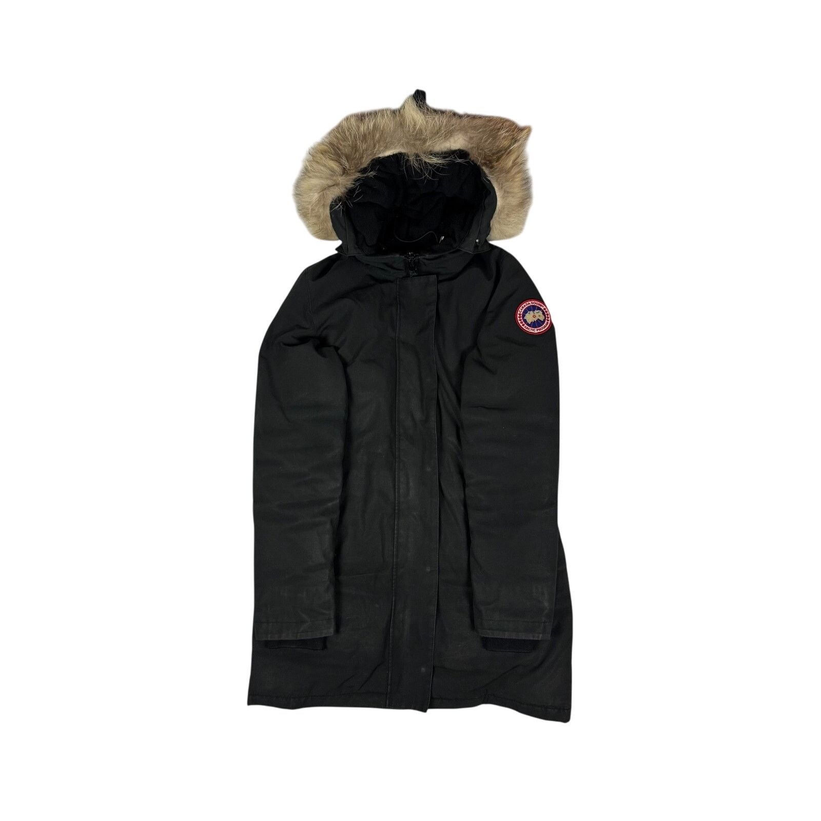 Canada Goose Black Hooded Full Zip Parka Jacket Small