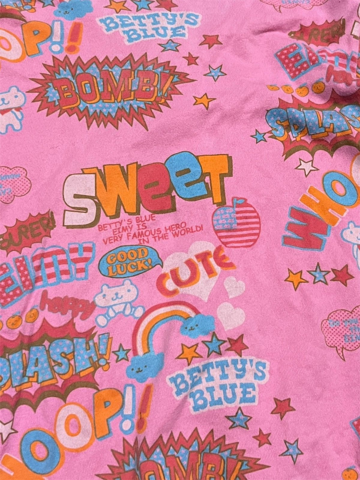 Japanese Brand × Vintage Betty Blue Shinji Abe Pink Cute Top Double Sleeve Size S / US 4 / IT 40 - 5 Thumbnail