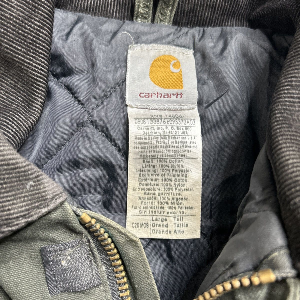 Carhartt × Vintage Carhartt c26 mos green workwear faded jacket Size US L / EU 52-54 / 3 - 3 Thumbnail