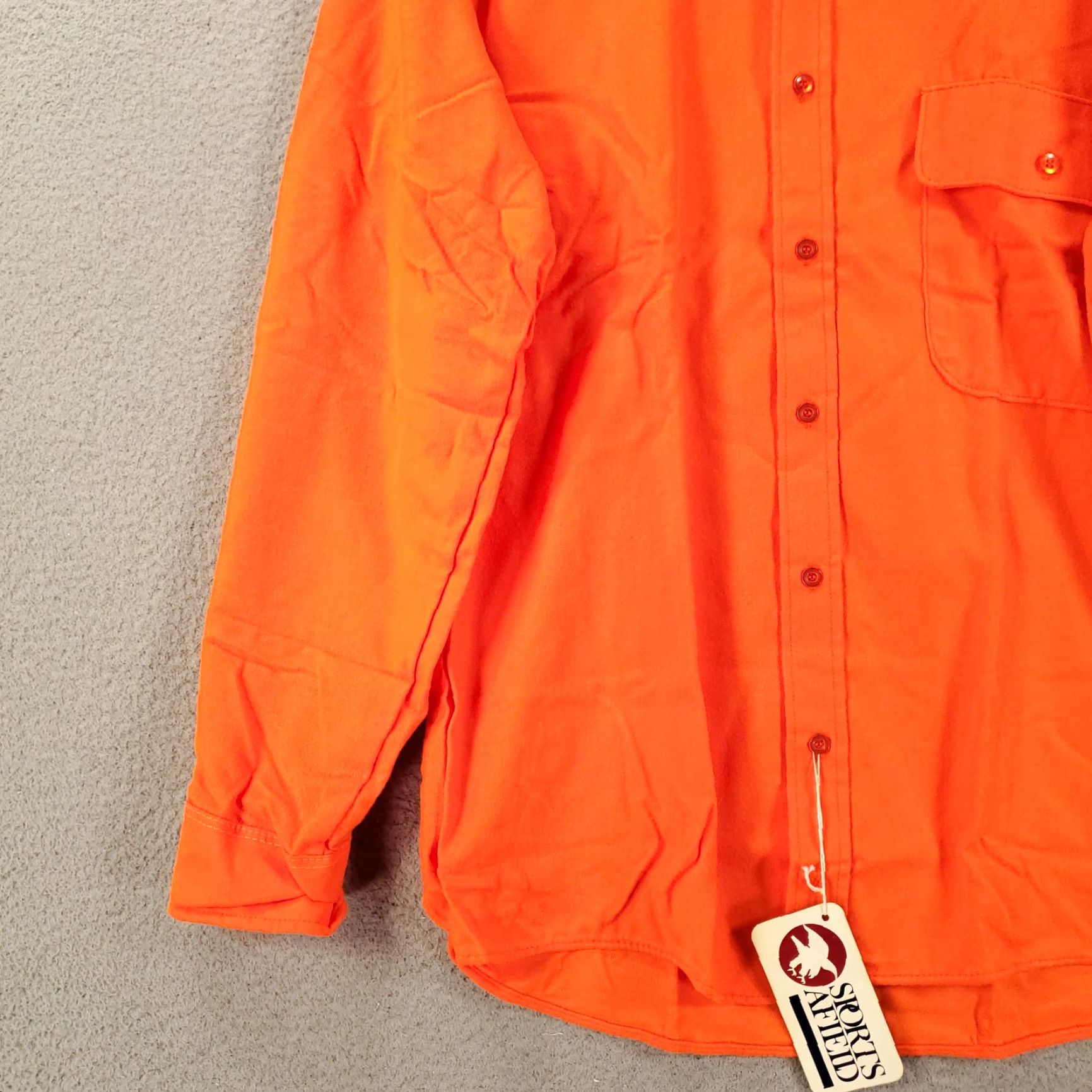Hunter VINTAGE SPORTS AFIELD Shirt Men M Orange Flannel Button-Up Size US M / EU 48-50 / 2 - 3 Thumbnail