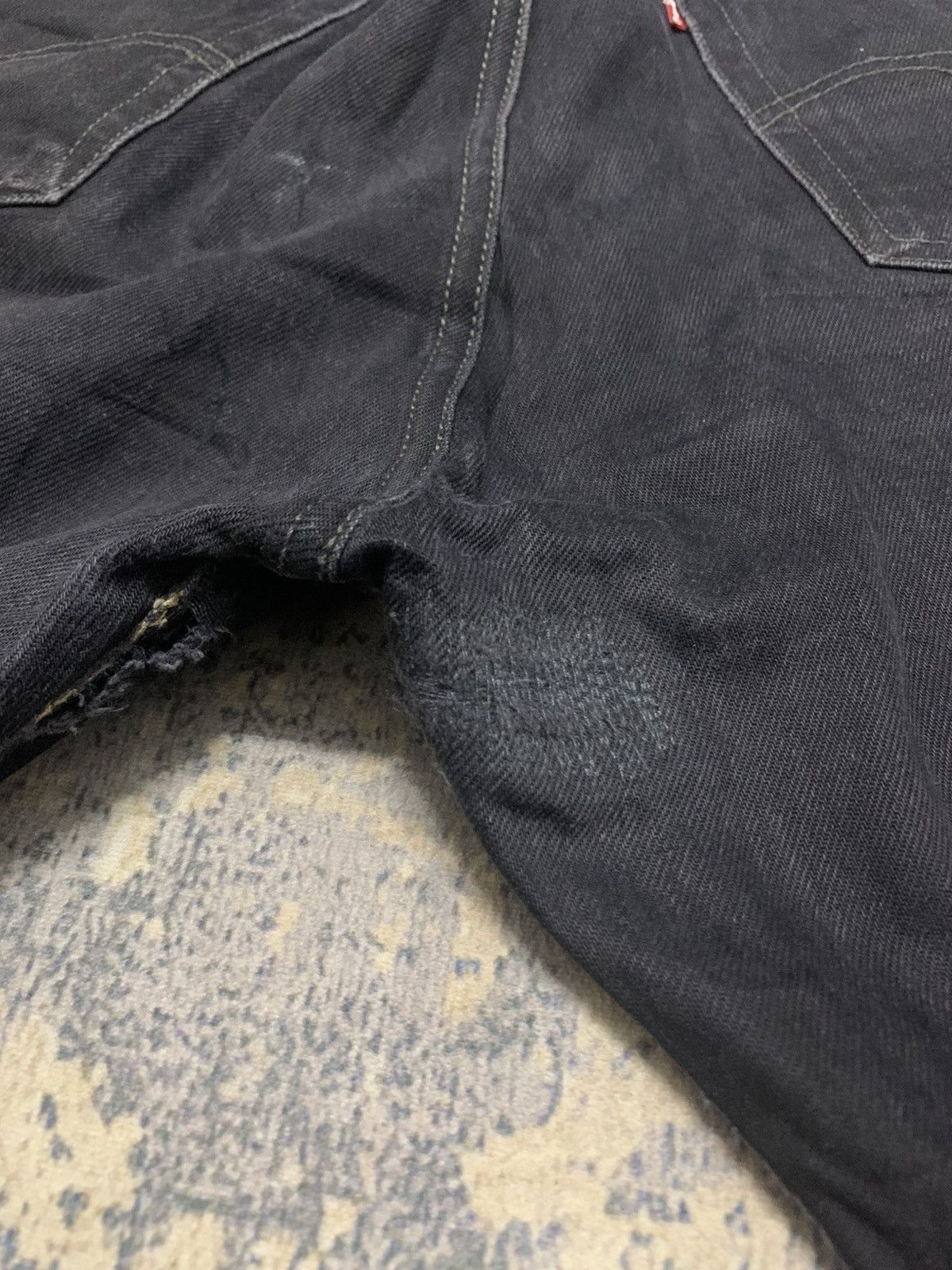 Levi's Size 40x31.5 Vintage 90s Levi's 501 Super Black Jeans Size US 40 / EU 56 - 9 Thumbnail