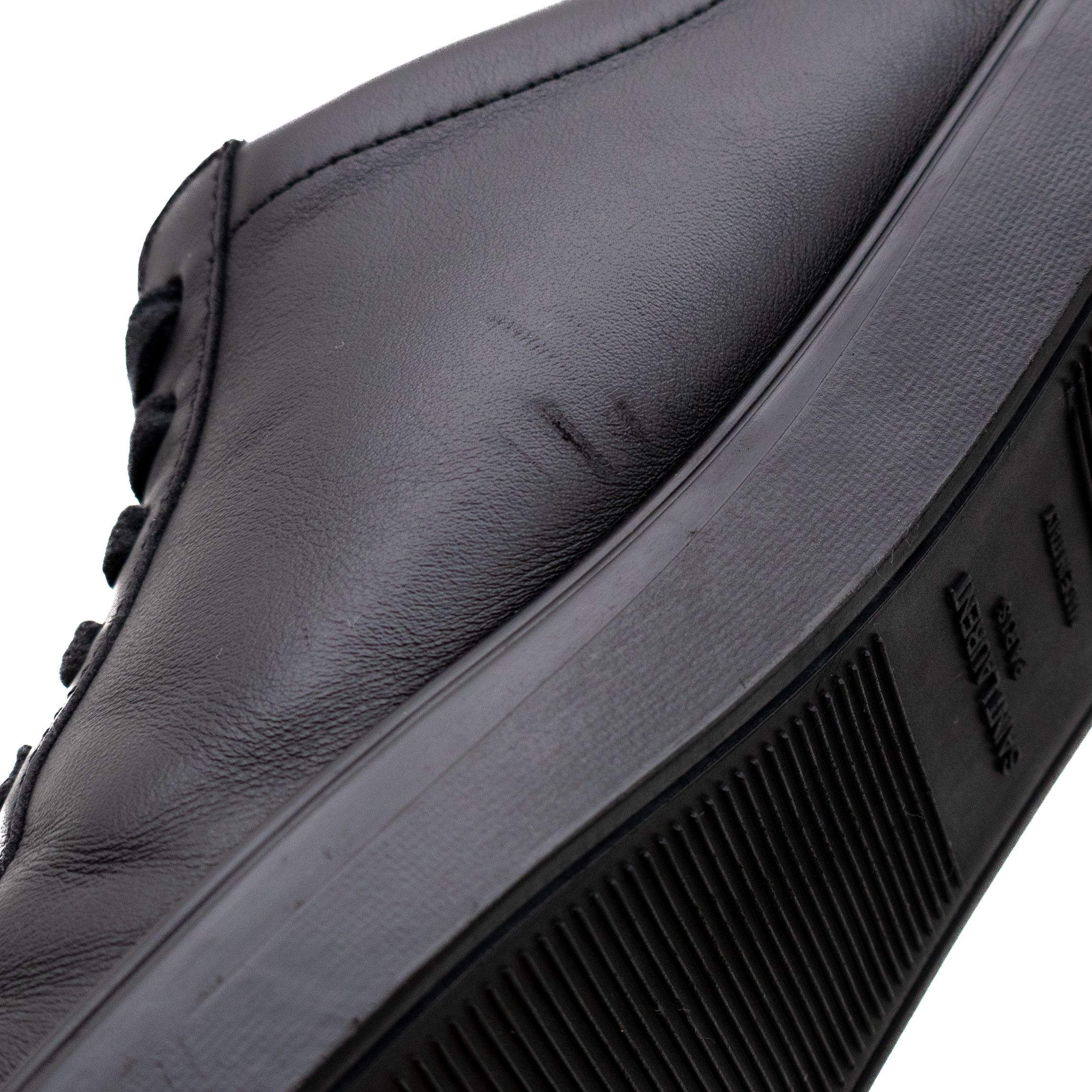 Saint Laurent Paris SAINT LAURENT ANDY BLACK LEATHER LOGO SNEAKERS SZ 8 Size US 8 / EU 41 - 14 Thumbnail