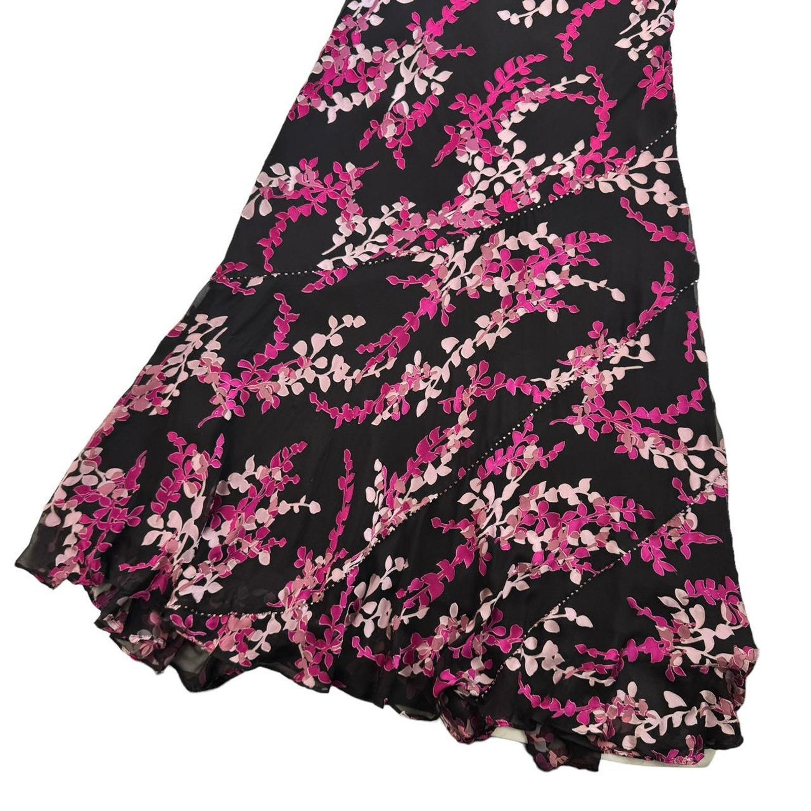 Other CC Floral Bead Embellished Sheer Silk Full Length Maxi Dress Size M / US 6-8 / IT 42-44 - 5 Thumbnail