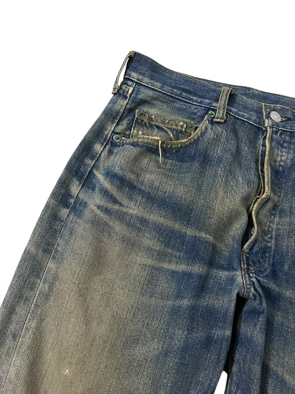 Levi's 60’s Levi’s 501 Redline #2 Selvedge Distressed Rusty Jean Size US 29 - 14 Thumbnail