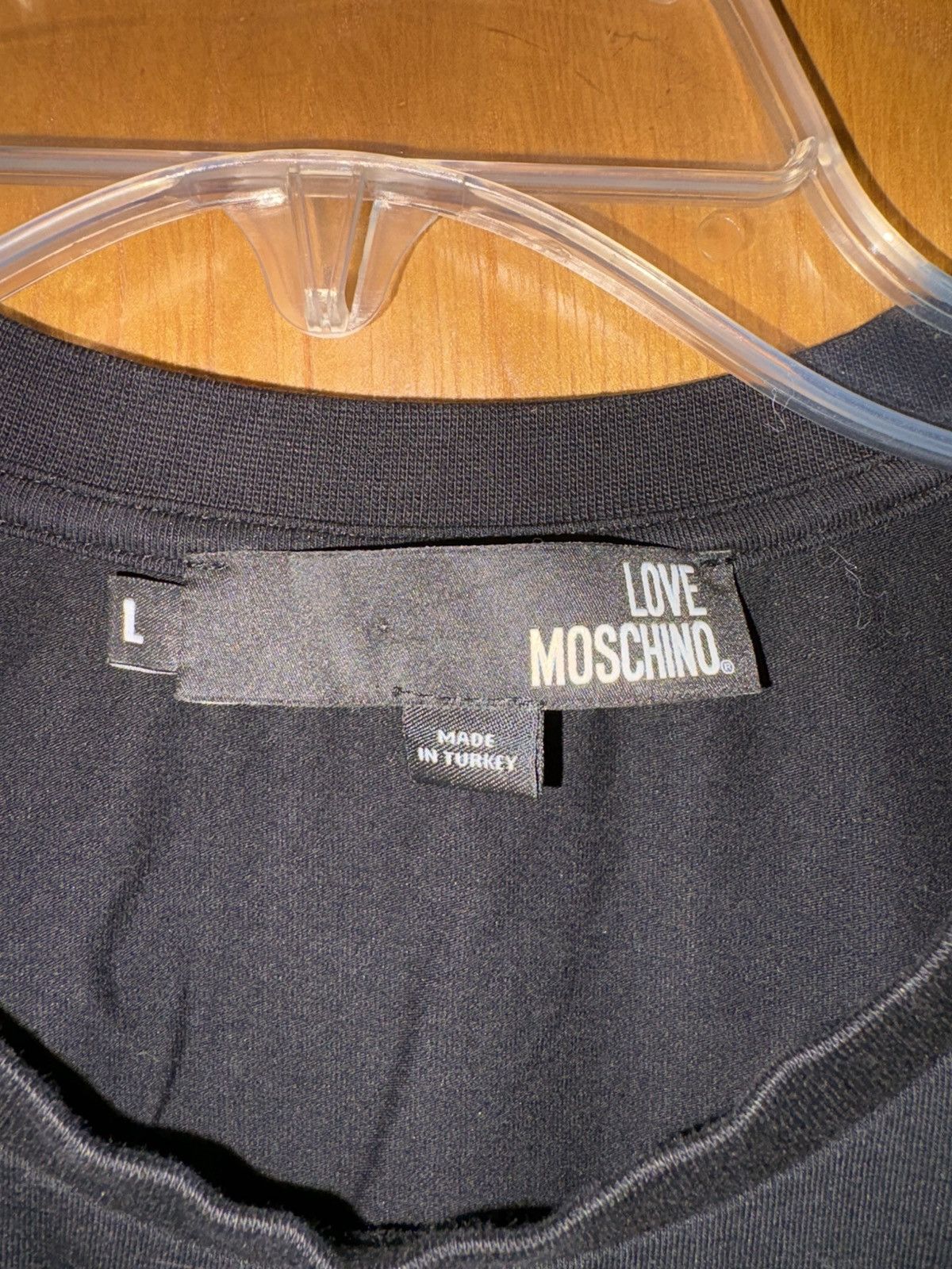 Moschino Love Moschino Black T-Shirt Size US L / EU 52-54 / 3 - 4 Thumbnail