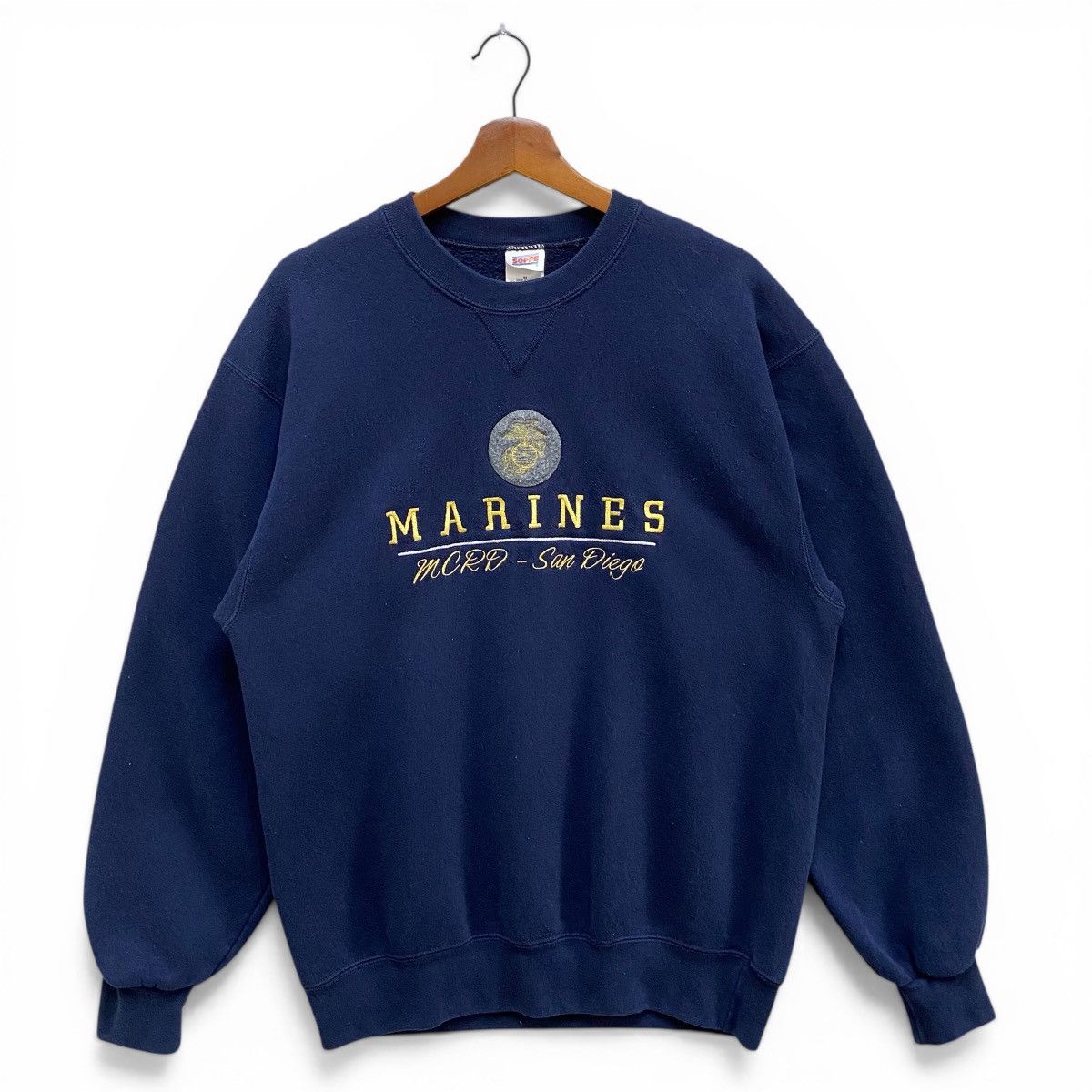 Soffe Vintage 90s Marines MCRD San Diego Sweatshirt M Made in USA Size US M / EU 48-50 / 2 - 1 Thumbnail