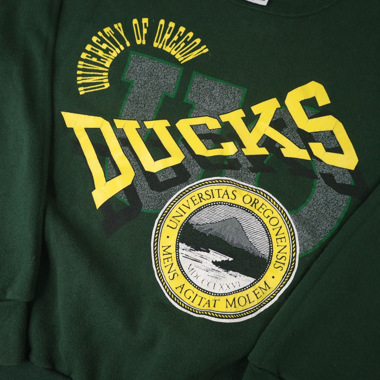 NCAA × Vintage VTG 90s University Oregon Ducks Graphic Crewneck Sweatshirt Size US L / EU 52-54 / 3 - 4 Thumbnail