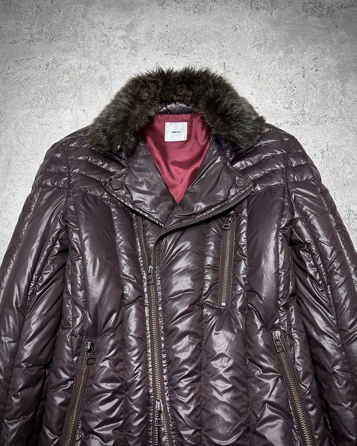 Japanese Brand ABX Fur Neck Rider Down Jacket Size US M / EU 48-50 / 2 - 4 Thumbnail