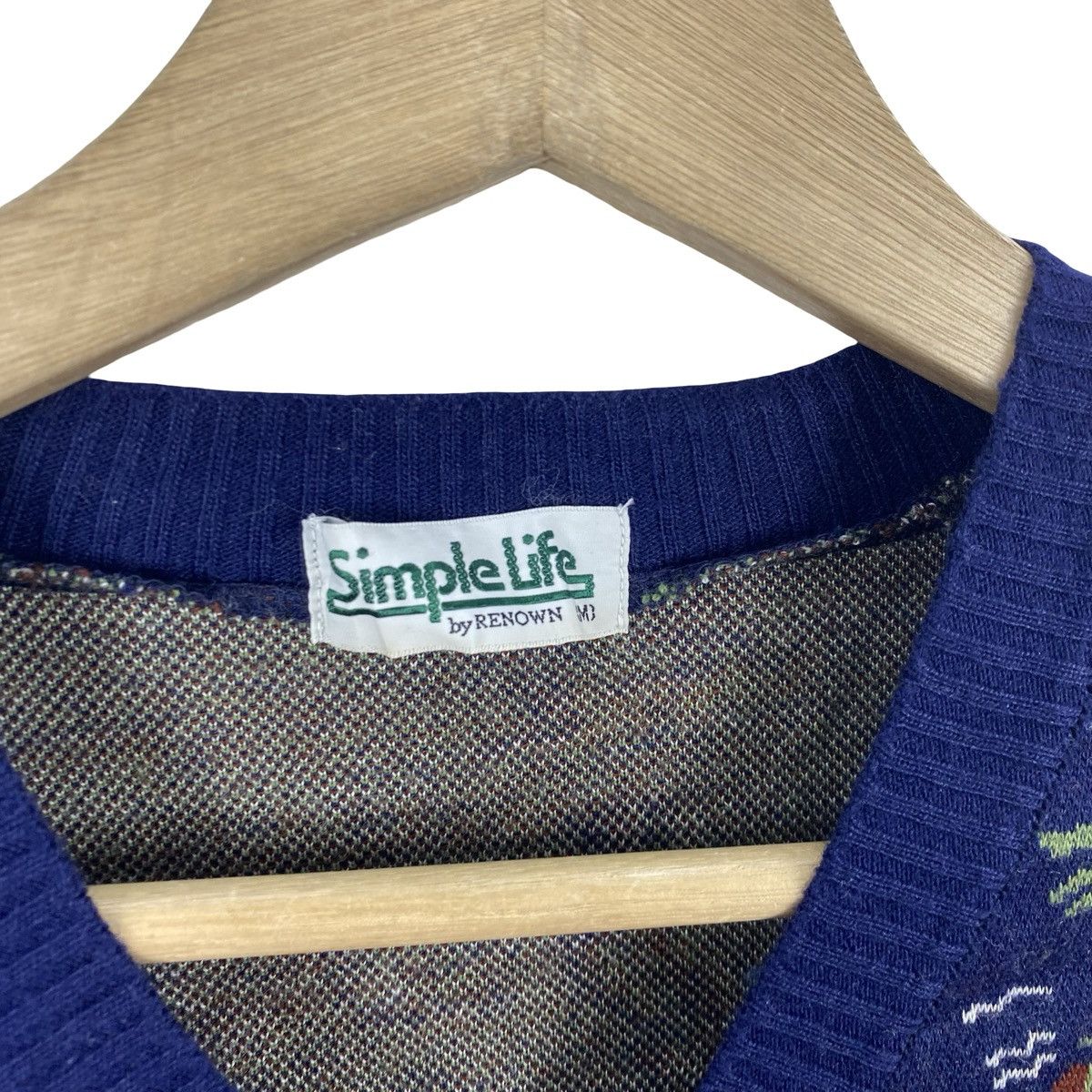 Vintage Vintage SIMPLE LIFE BY RENOWN Knit Sweater V Neck Ski Size M / US 6-8 / IT 42-44 - 7 Thumbnail