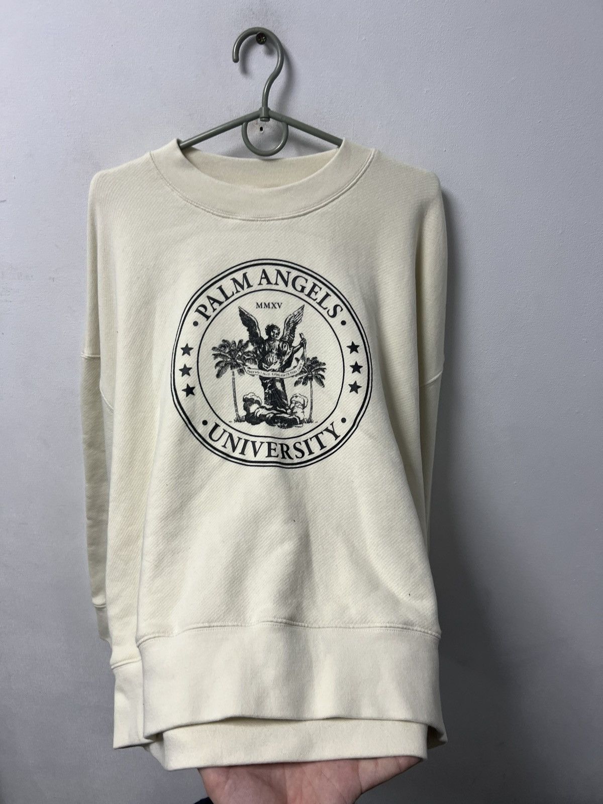Palm Angels Palm Angels Sweatshirt Big Logo Luxury White Size US S / EU 44-46 / 1 - 5 Thumbnail