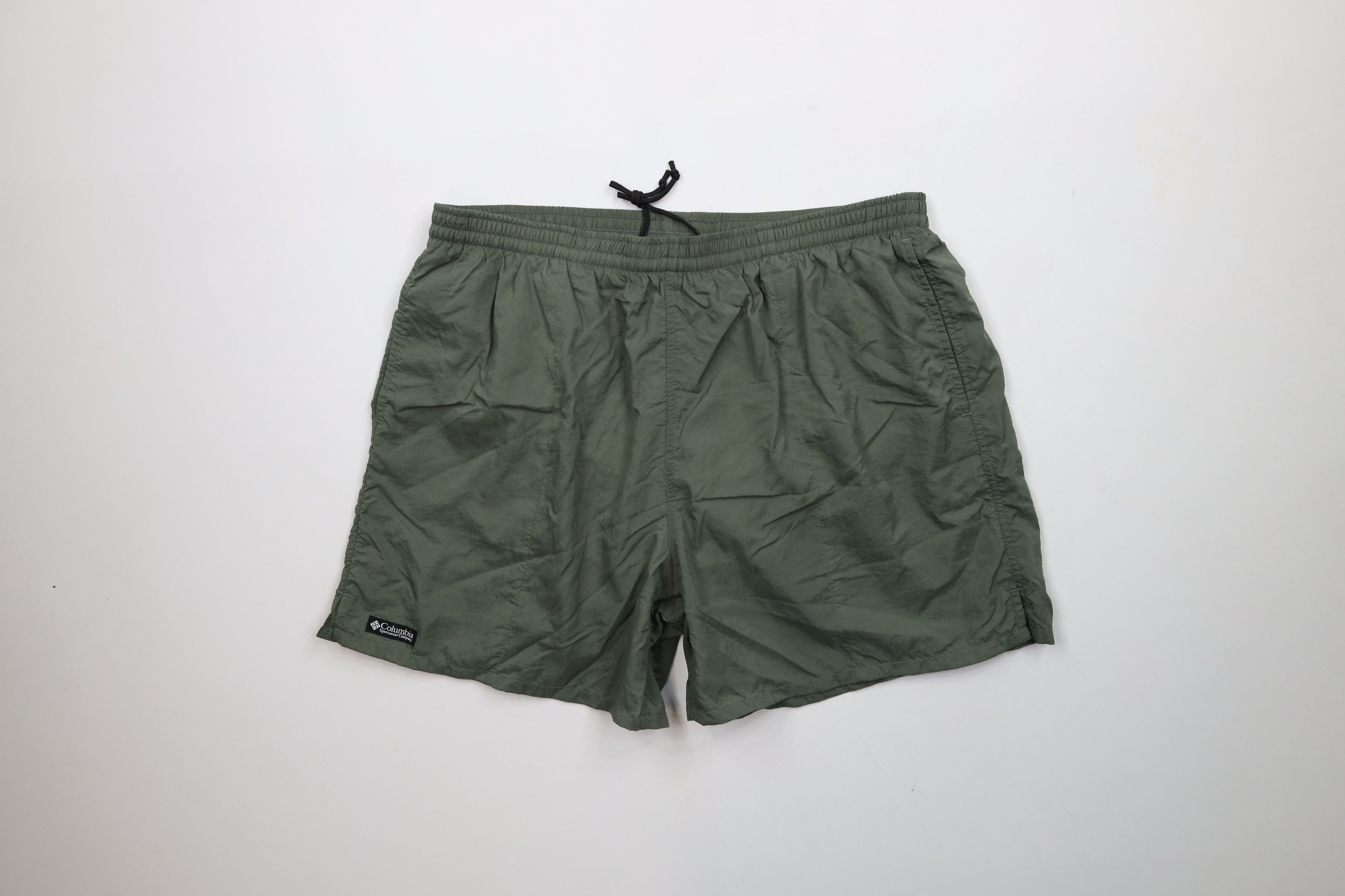 Columbia × Vintage Vintage 90s Columbia Lined Above Knee Shorts Baggies Green Size US 36 / EU 52 - 1 Thumbnail