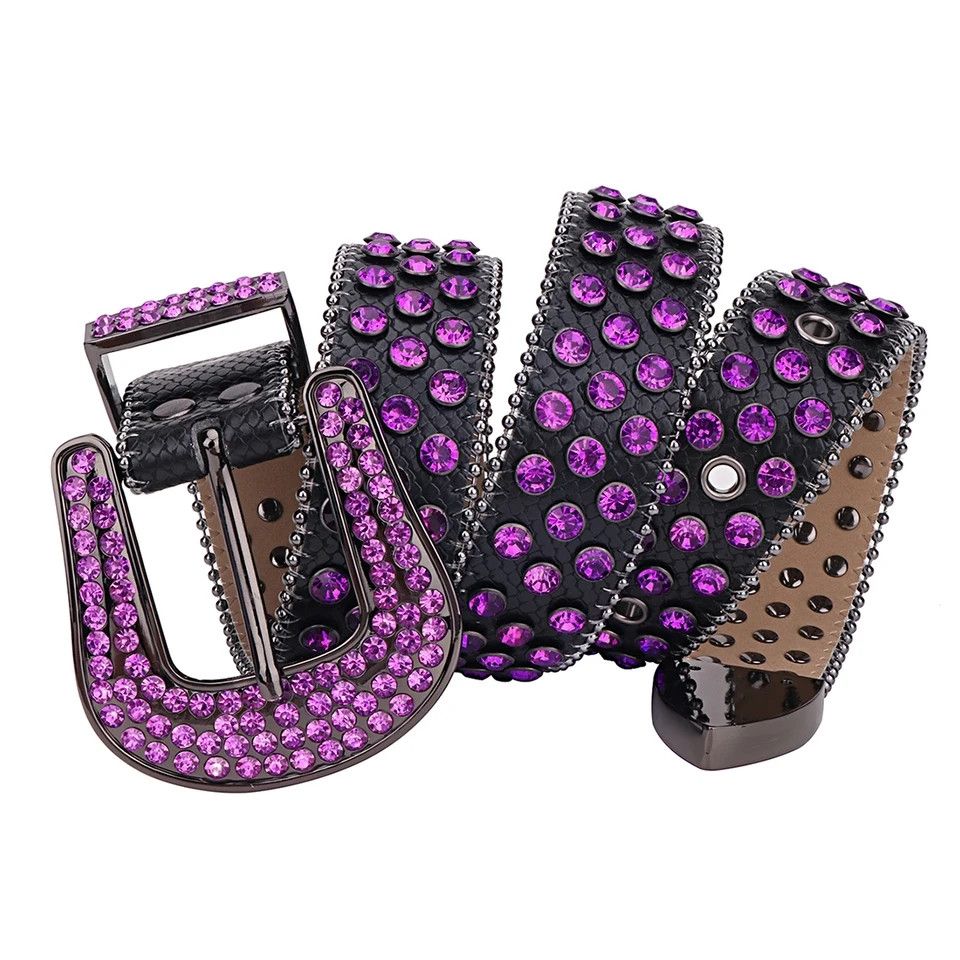 Japanese Brand Purple unisex bling bling belt Size ONE SIZE - 2 Thumbnail