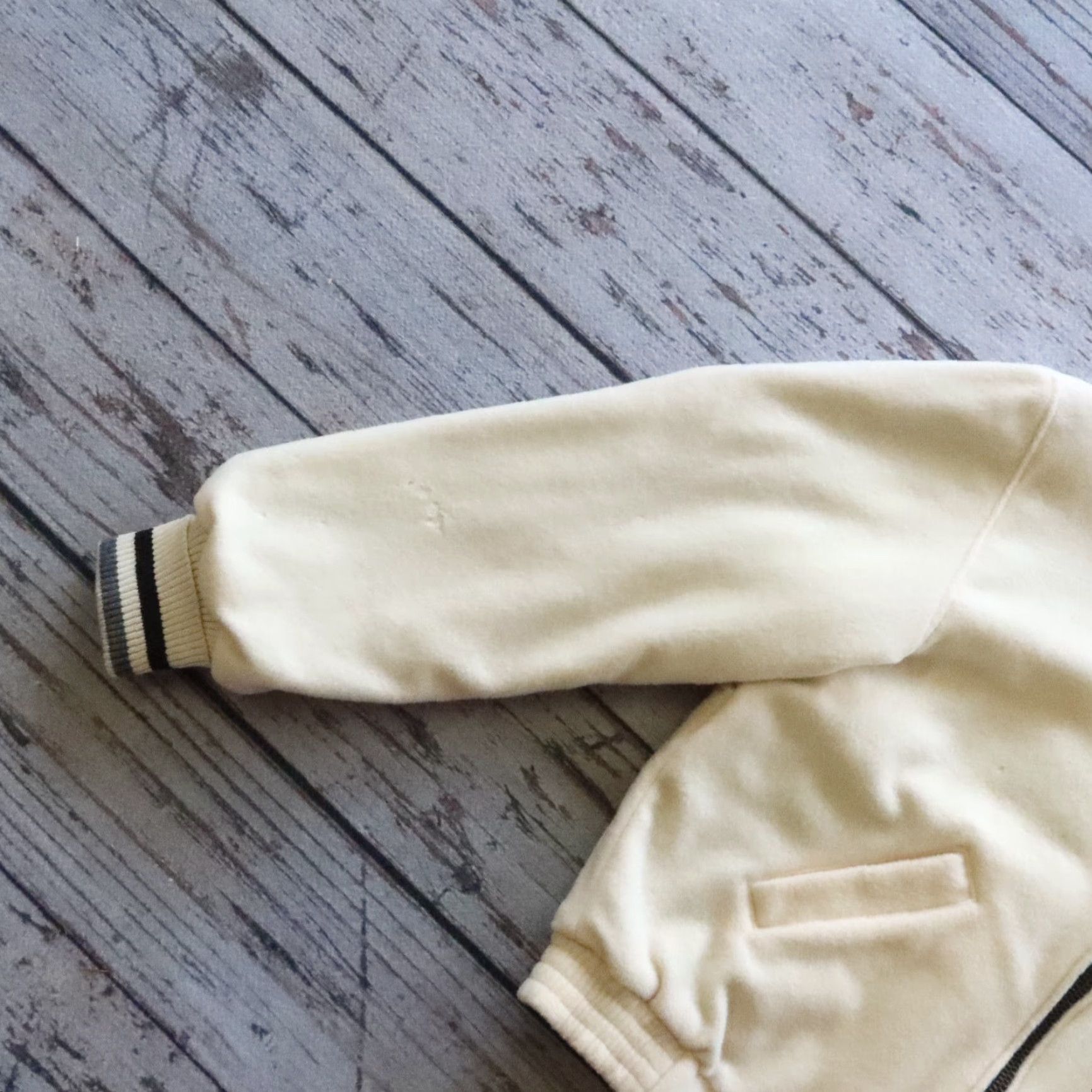 Vintage VINTAGE Stussy Burly Gear World Tribe Wool Varsity Jacket M Beige Men Jacket M USA Size US M / EU 48-50 / 2 - 5 Thumbnail