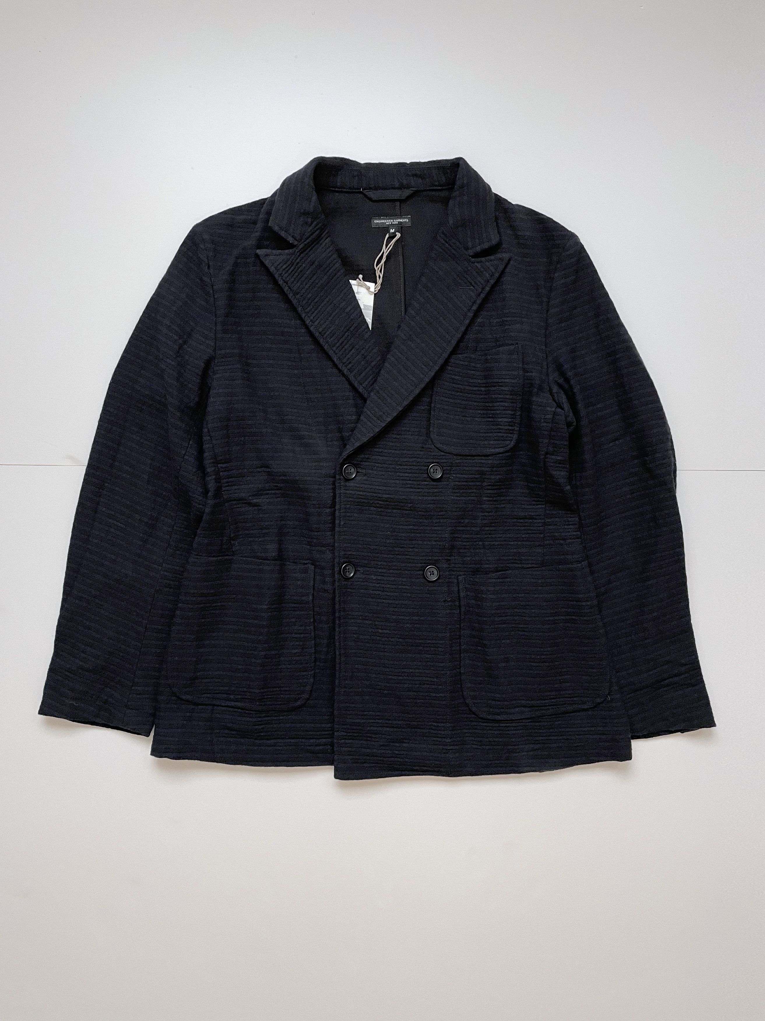 image of Engineered Garments Db Blazer Black Navy Stripe Size Medium in Black/Navy, Men's