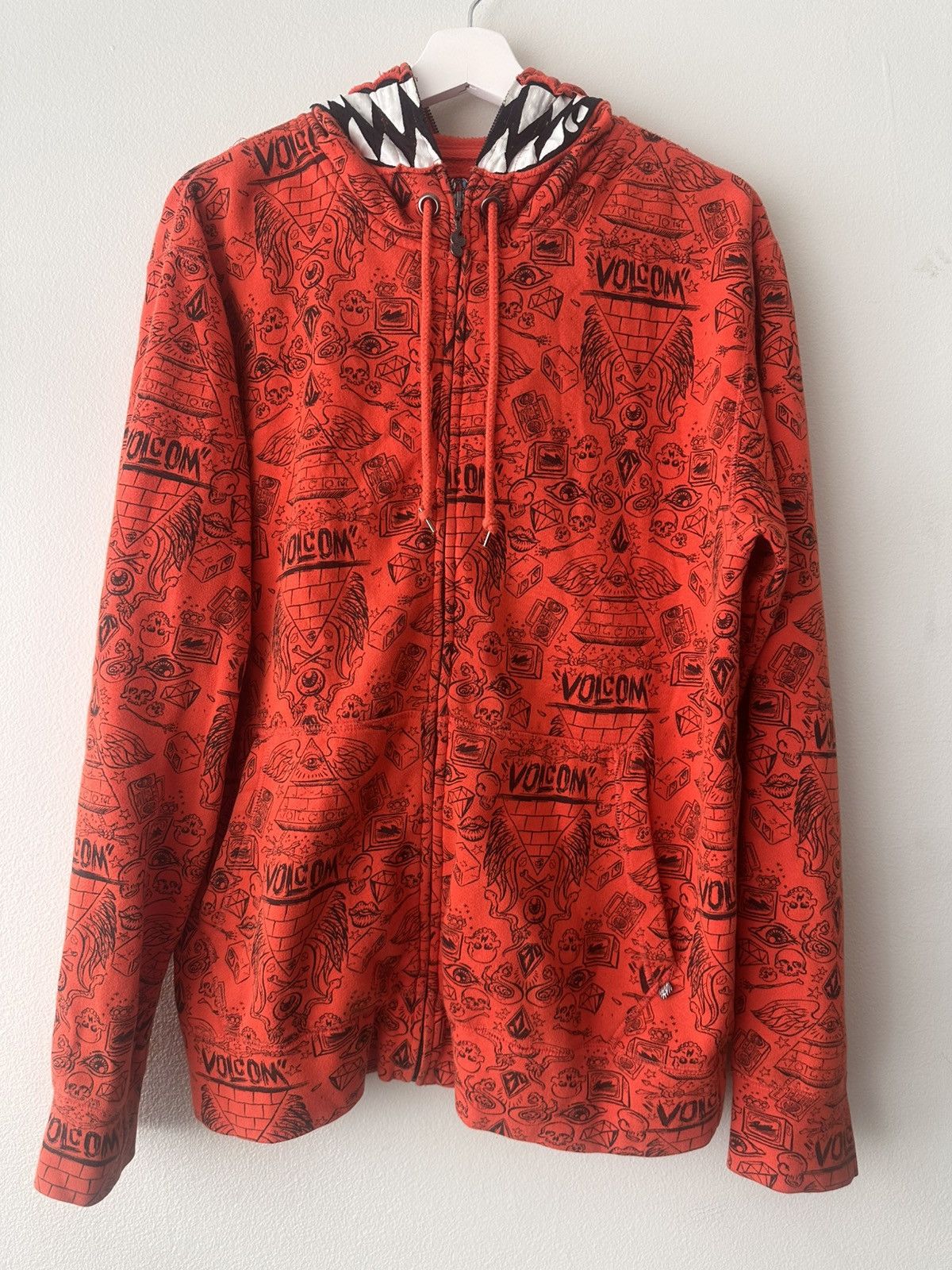 Volcom Rare Ryan Sheckler x Volcom Full Zip Orange Monster Hoodie Size US L / EU 52-54 / 3 - 1 Thumbnail