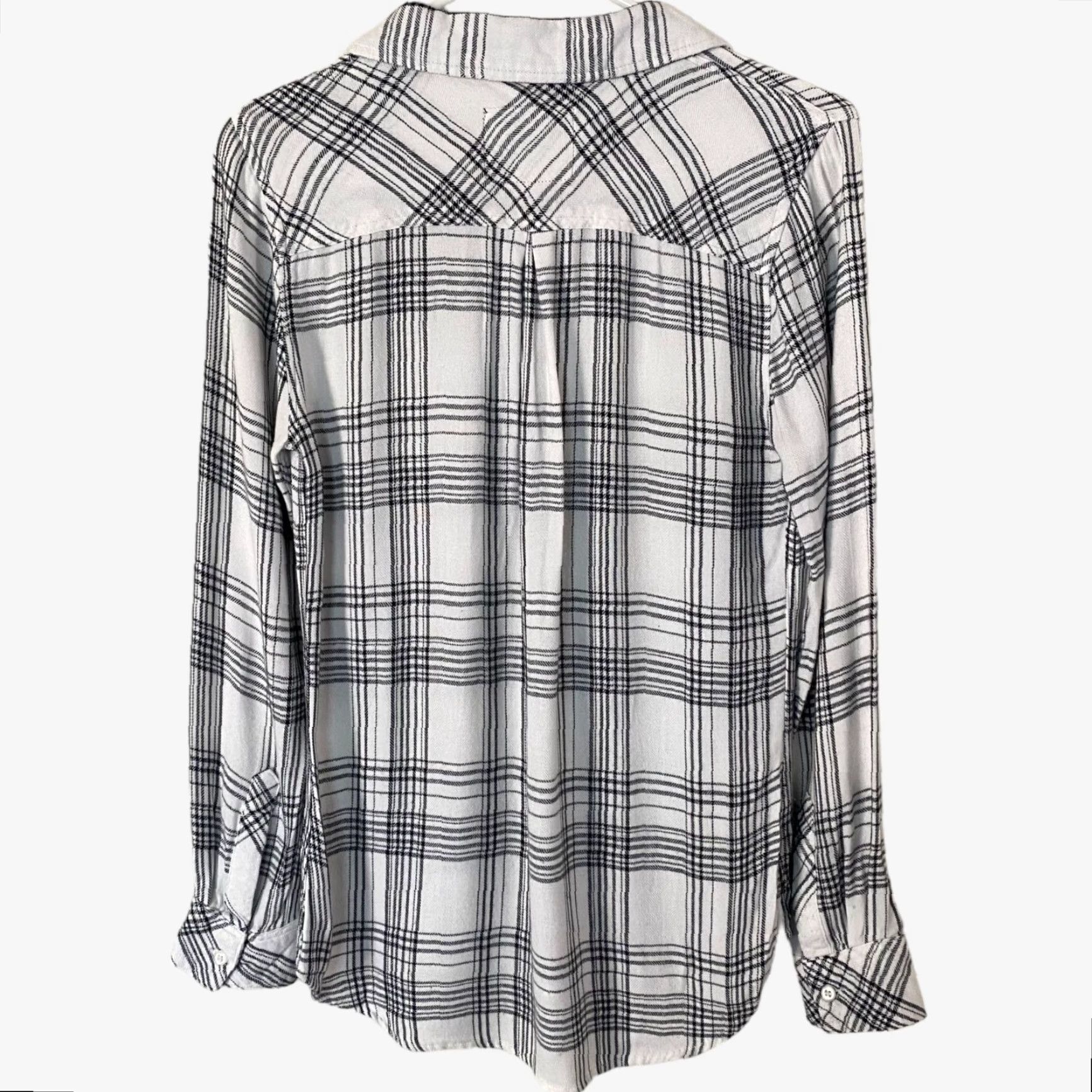Rails VINTAGE Rails Hunter Plaid Button-Up Shirt Women's XS White Black Long-Sleeve Pocket Size XS / US 0-2 / IT 36-38 - 3 Thumbnail