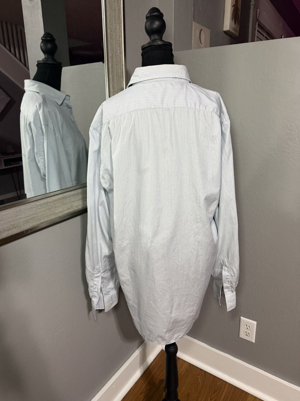 Burberry Burberry Striped Oxford Button Down Dress Shirt Size 16 1/2 Size US L / EU 52-54 / 3 - 4 Thumbnail