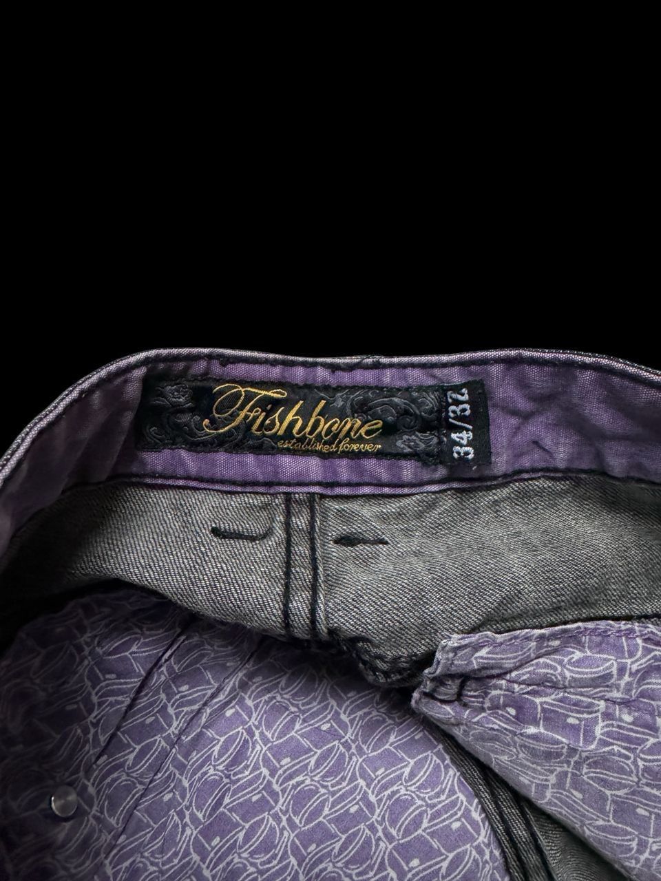 If Six Was Nine Insane💥90s Style Fishbone Multipocket Sand Washed Jeans Rare Size US 35 - 6 Thumbnail