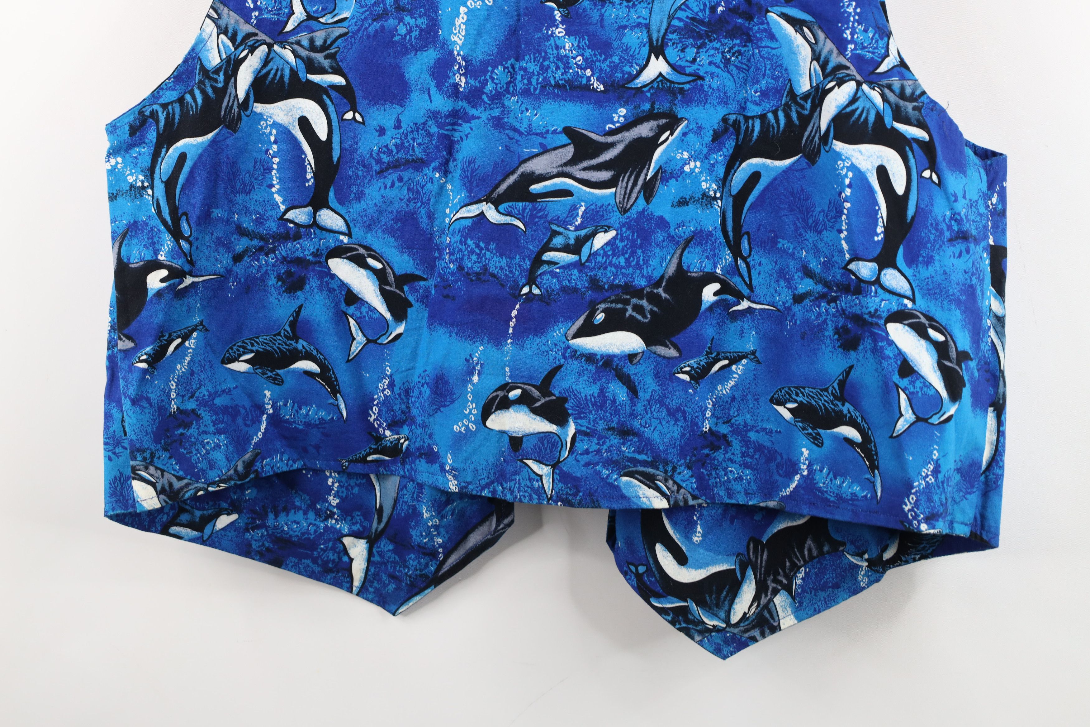 Vintage Vintage 90s Streetwear Whale All Over Print Open Front Vest Size XXL / US 16-18 / IT 52-54 - 11 Thumbnail