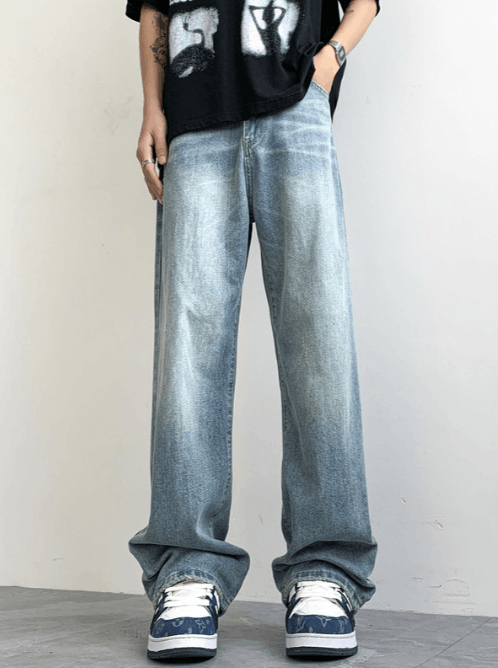 Japanese Brand × Jean Trendy retro distressed cleanfit high street jeans Size US 34 / EU 50 - 1 Thumbnail