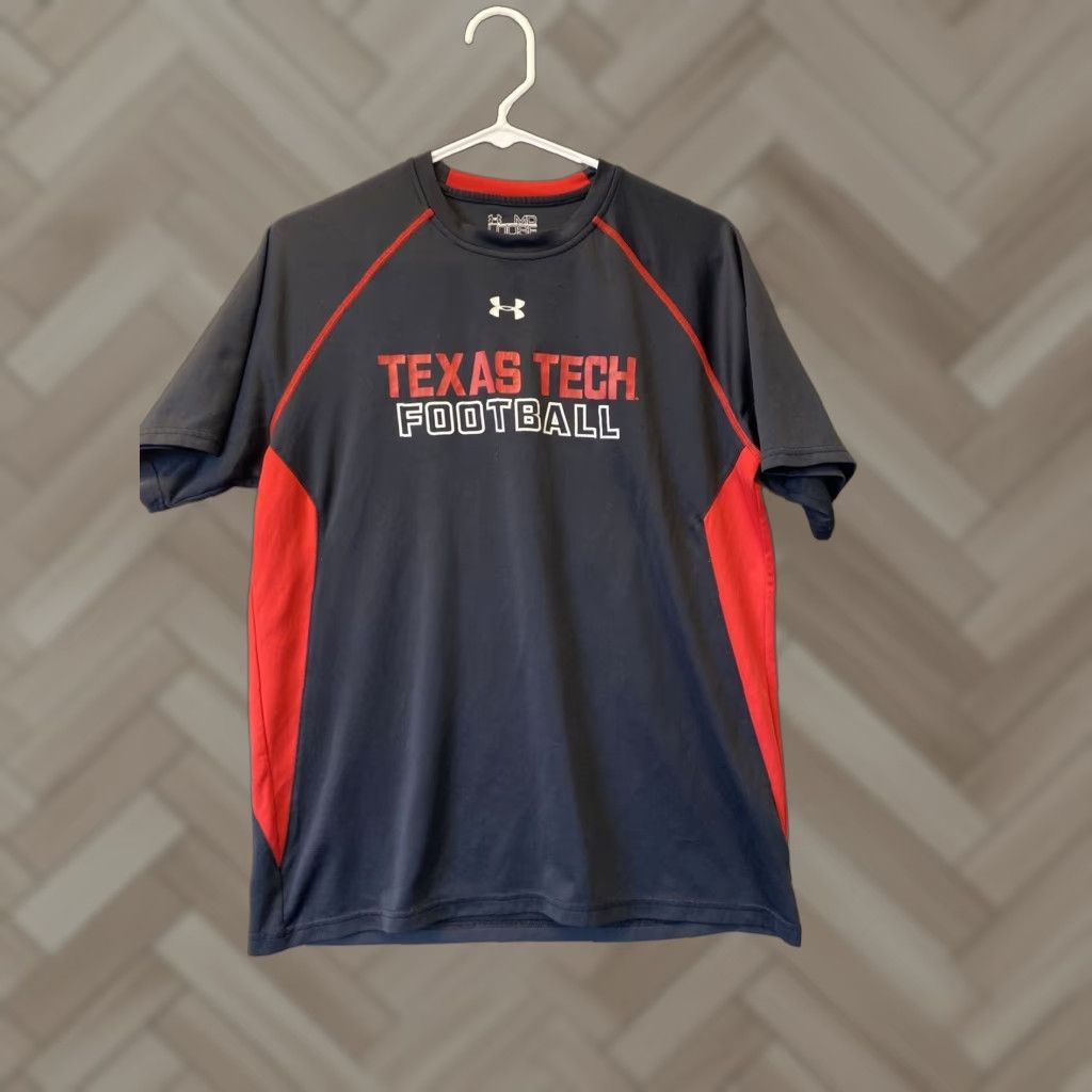 Under Armour Under Armour Texas Tech Short Sleeve Shirt Men's M Loose Black HeatGear/47-60 Size US M / EU 48-50 / 2 - 1 Thumbnail