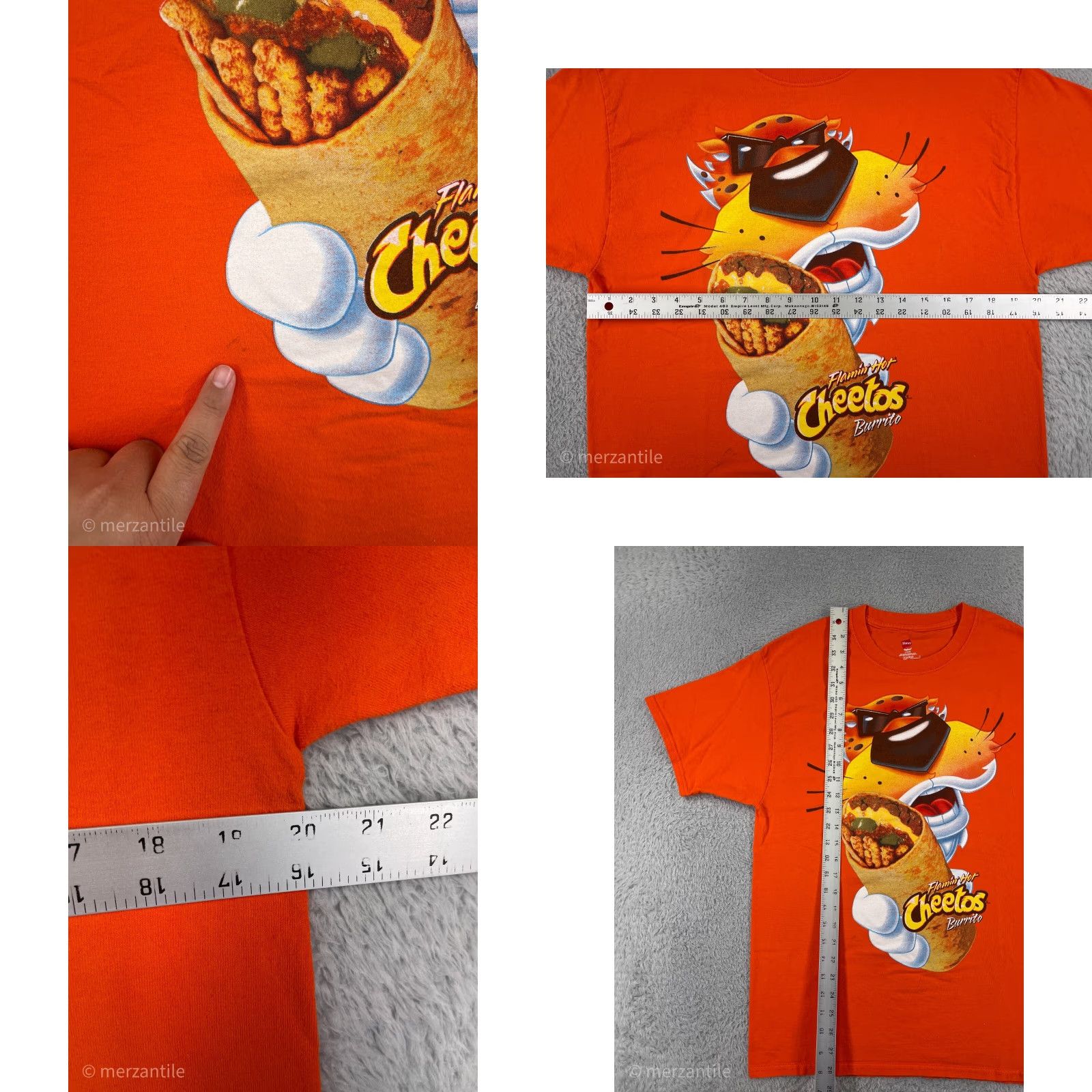 Vintage Taco Johns Shirt Mens Large Orange Flaming Hot Cheetos Burrito Chester Cheetah Size US L / EU 52-54 / 3 - 9 Thumbnail
