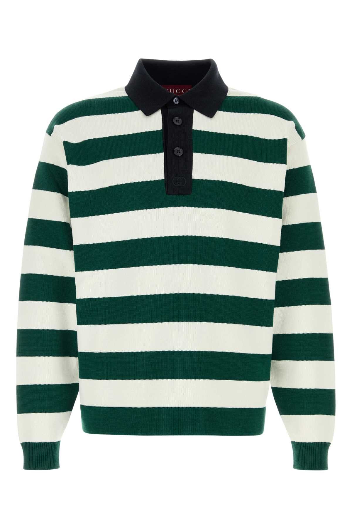 Gucci Embroidered Silk Blend Polo Shirt Size US L / EU 52-54 / 3 - 1 Thumbnail