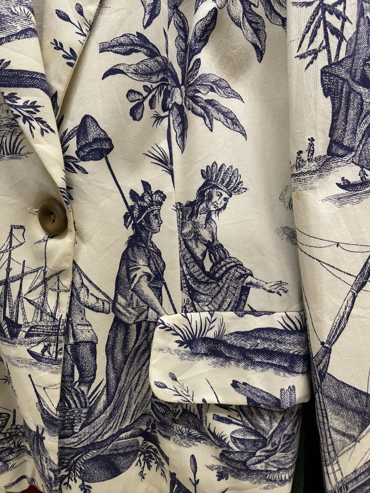 Valentino × Vintage Valentino Oliver Full Print Blazer Size S / US 4 / IT 40 - 4 Thumbnail