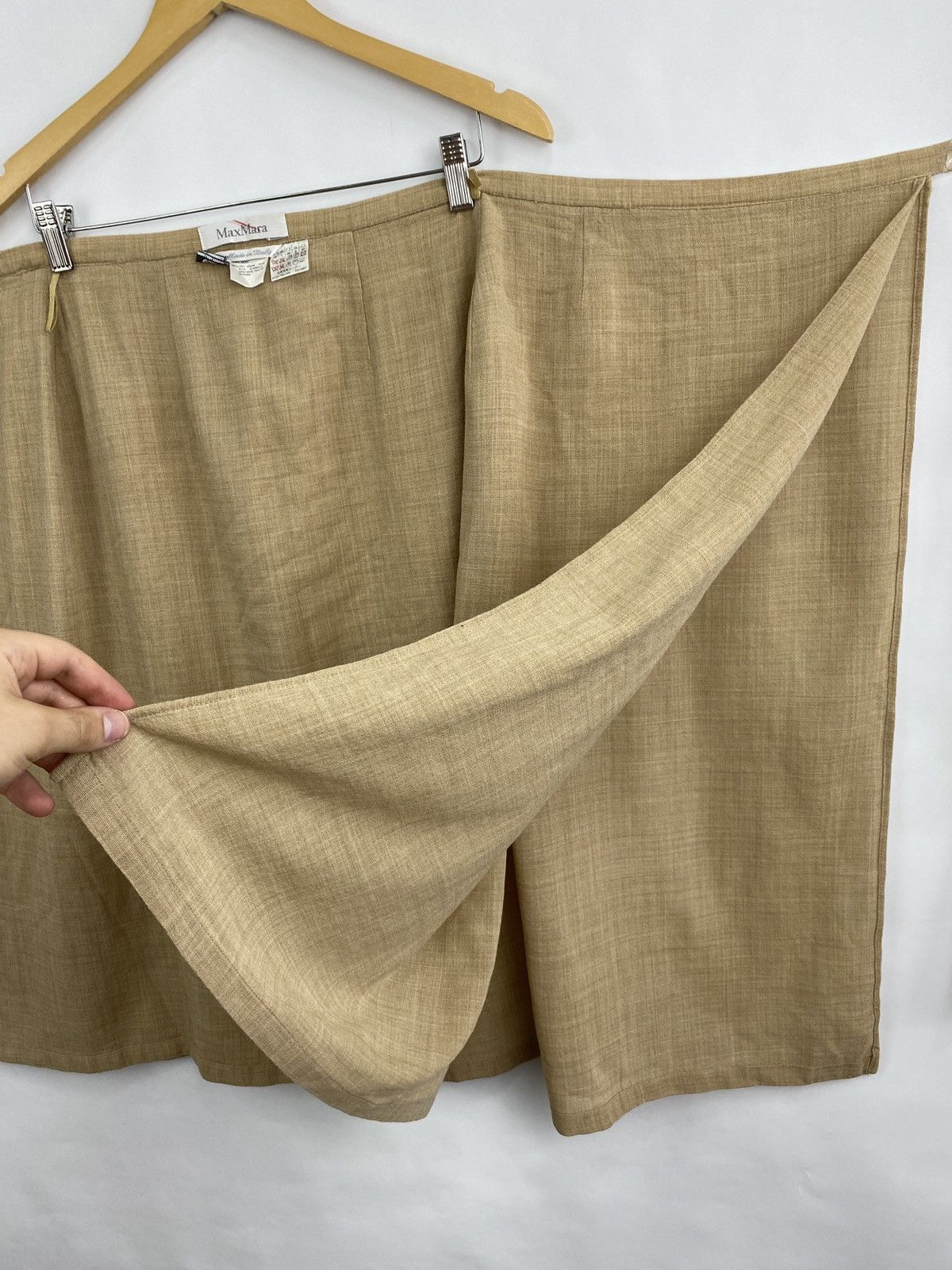 Max Mara 🇮🇹 Vintage Max Mara Lana Wool Skirt Made in Italy Rare Retro Size 28" / US 6 / IT 42 - 8 Thumbnail