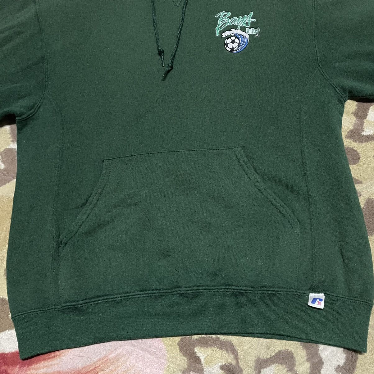 Russell Athletic Vintage 90s Russell Athletic Green sun faded Hoodie Size US M / EU 48-50 / 2 - 4 Thumbnail