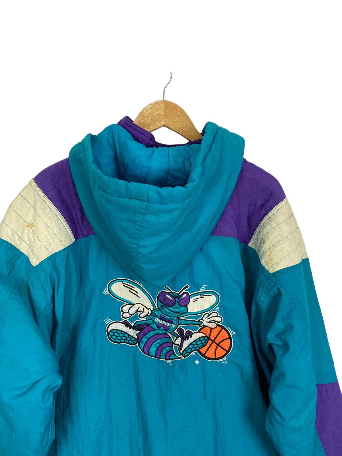 NBA Vintage charlotte hornets starter hoodie jacket Size US M / EU 48-50 / 2 - 8 Thumbnail